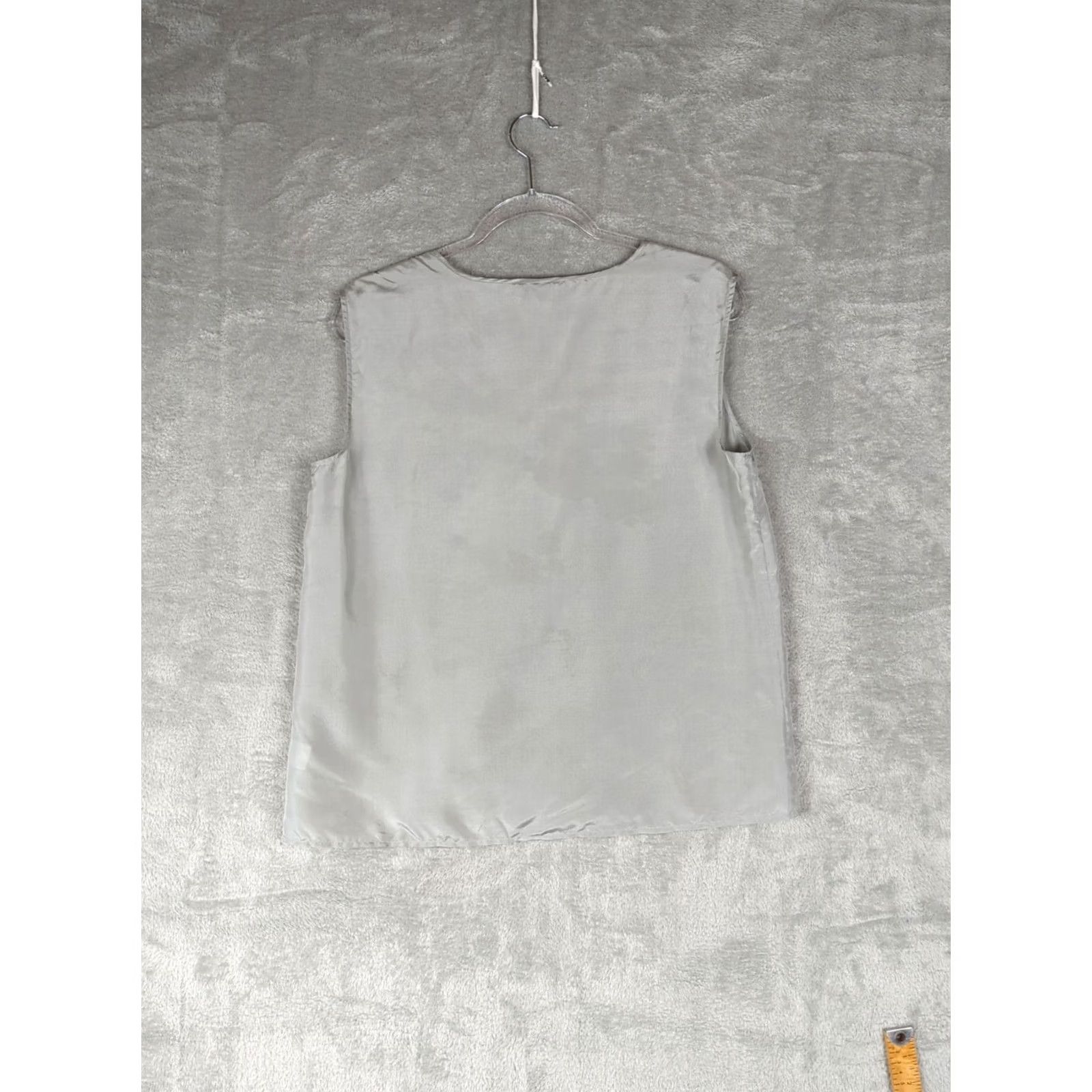 Talbots Talbots Silk Gray embellished Tank Top shell cami womens size 10 career Size L / US 10 / IT 46 - 8 Thumbnail