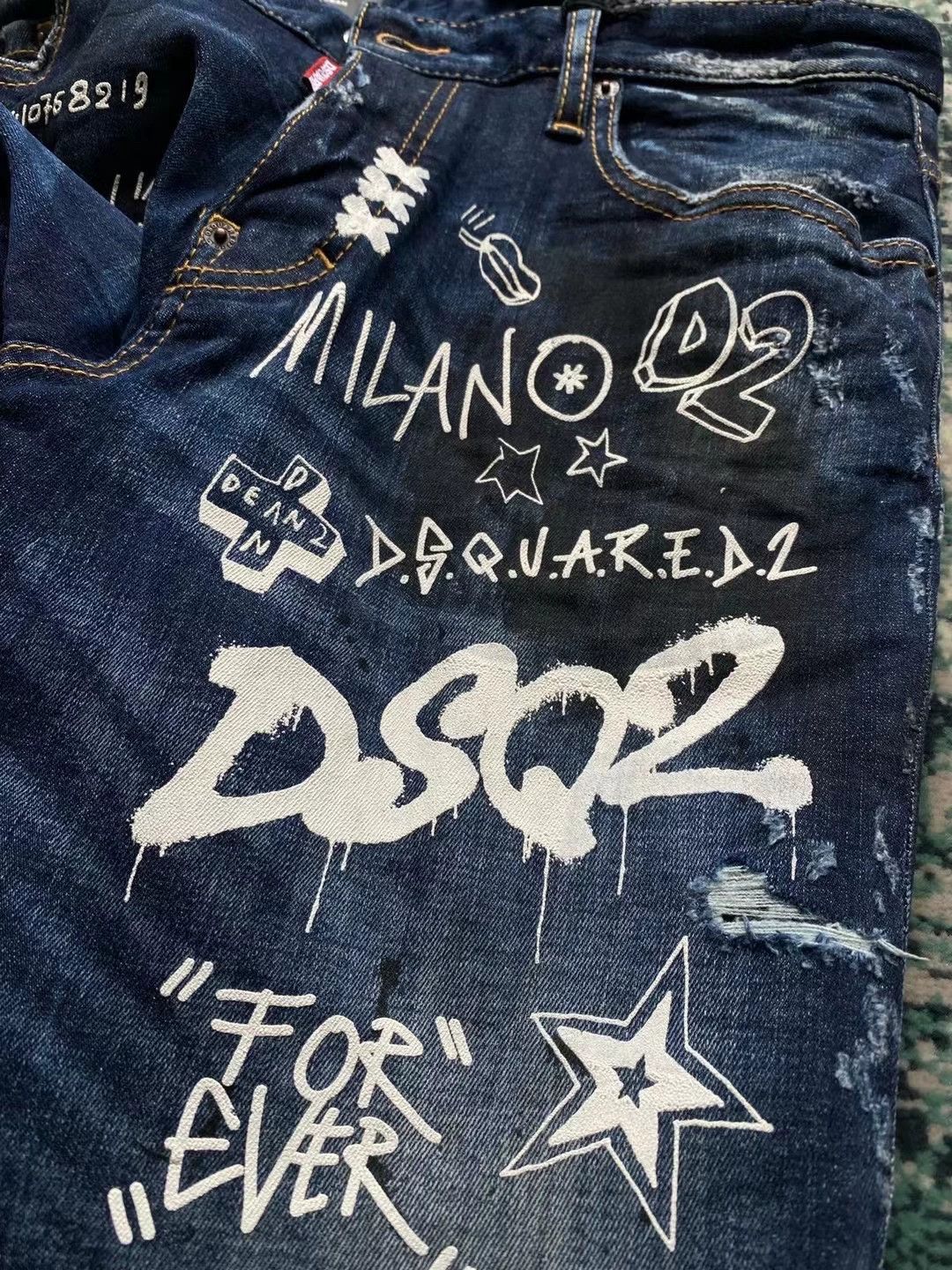 Dsquared2 Dsquared2 Skater Jeans Graffiti Distressed Slim 9 Size US 32 / EU 48 - 5 Thumbnail