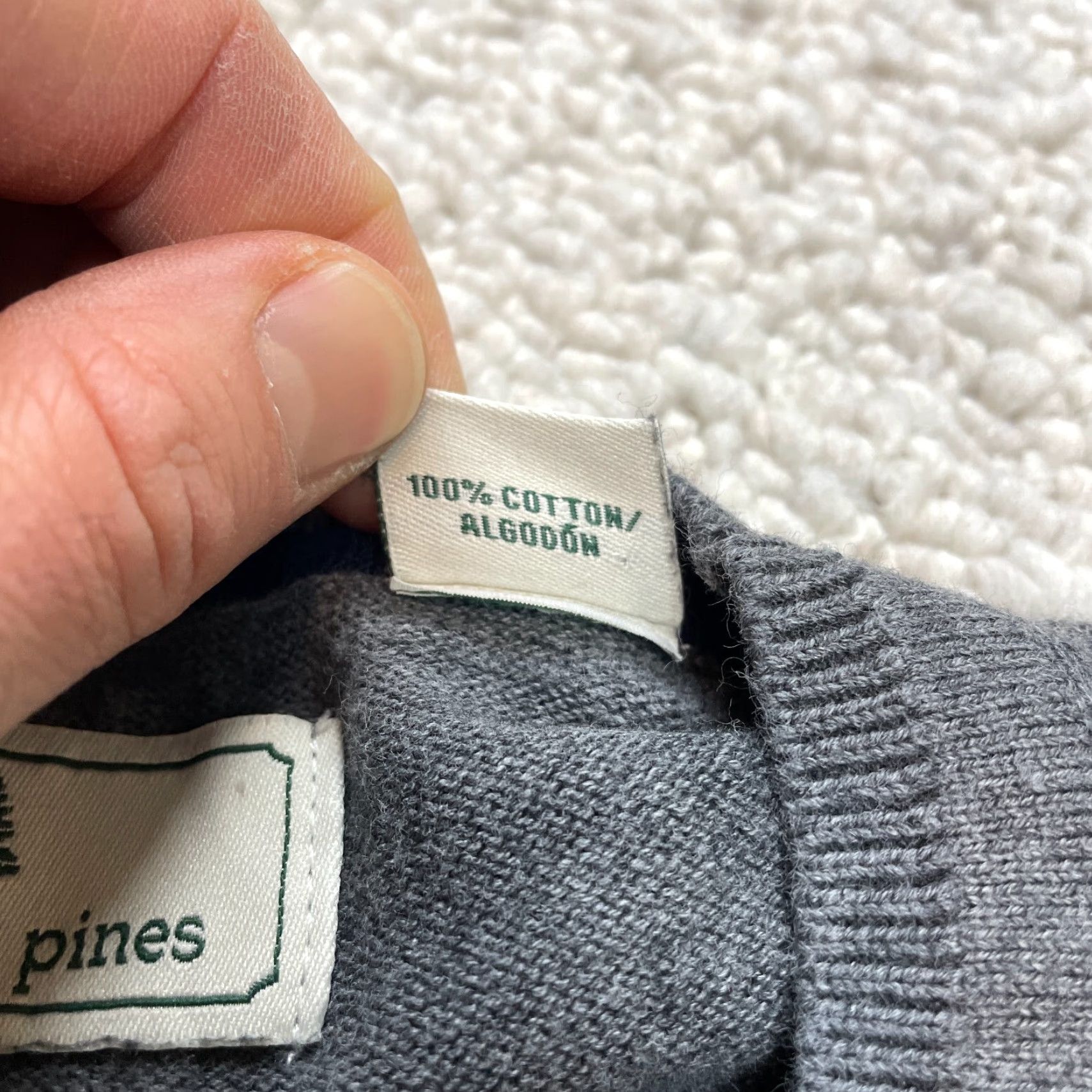 Vintage Southern Pines Sweater Mens 2XL Long Sleeve Crew Neck Gray Solid Knit Pullover Size US XXL / EU 58 / 5 - 4 Thumbnail