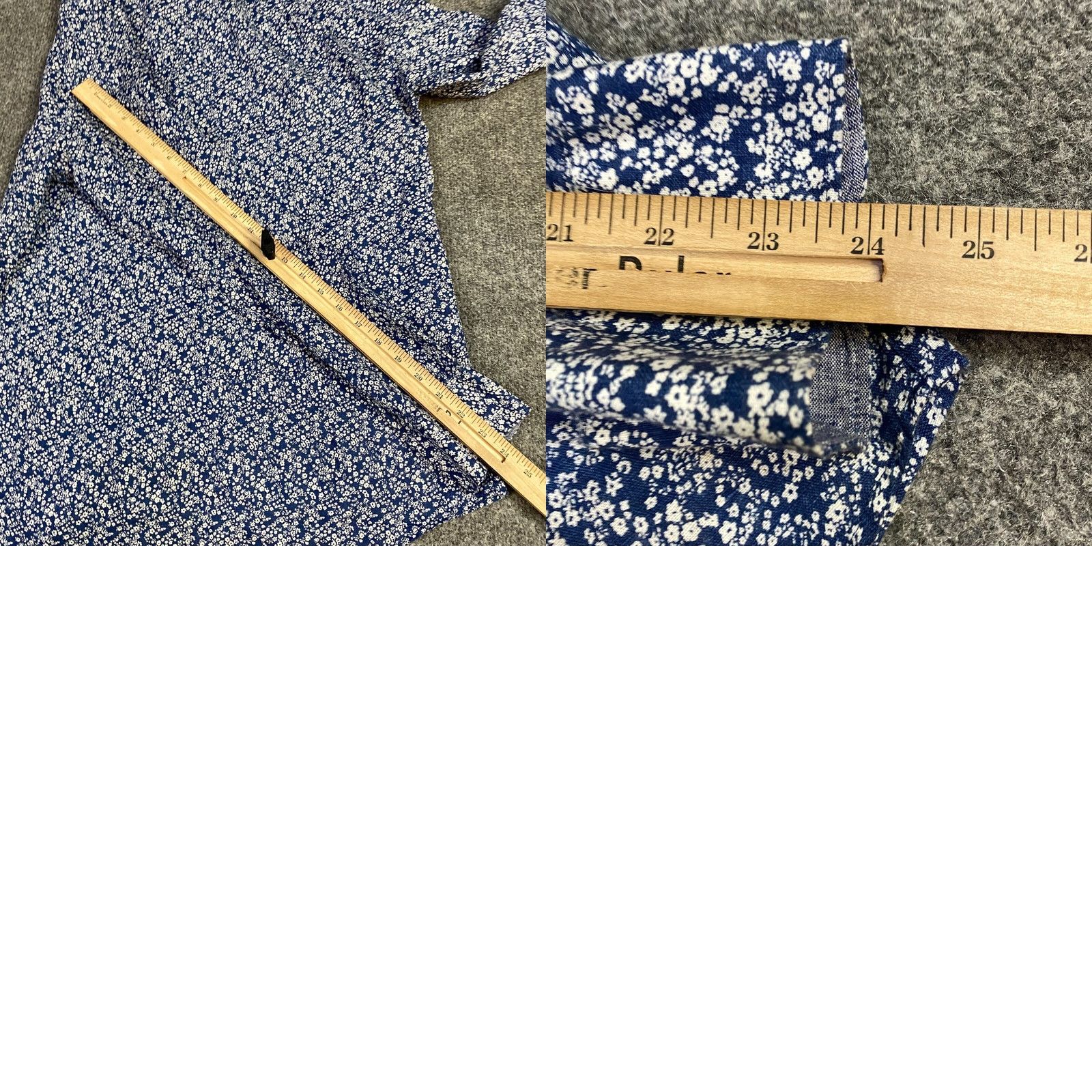 Celio VINTAGE Celio Shirt Blue L All Over Floral Print 100% Linen Floral Shirt Mens L Blues Size US L / EU 52-54 / 3 - 8 Thumbnail