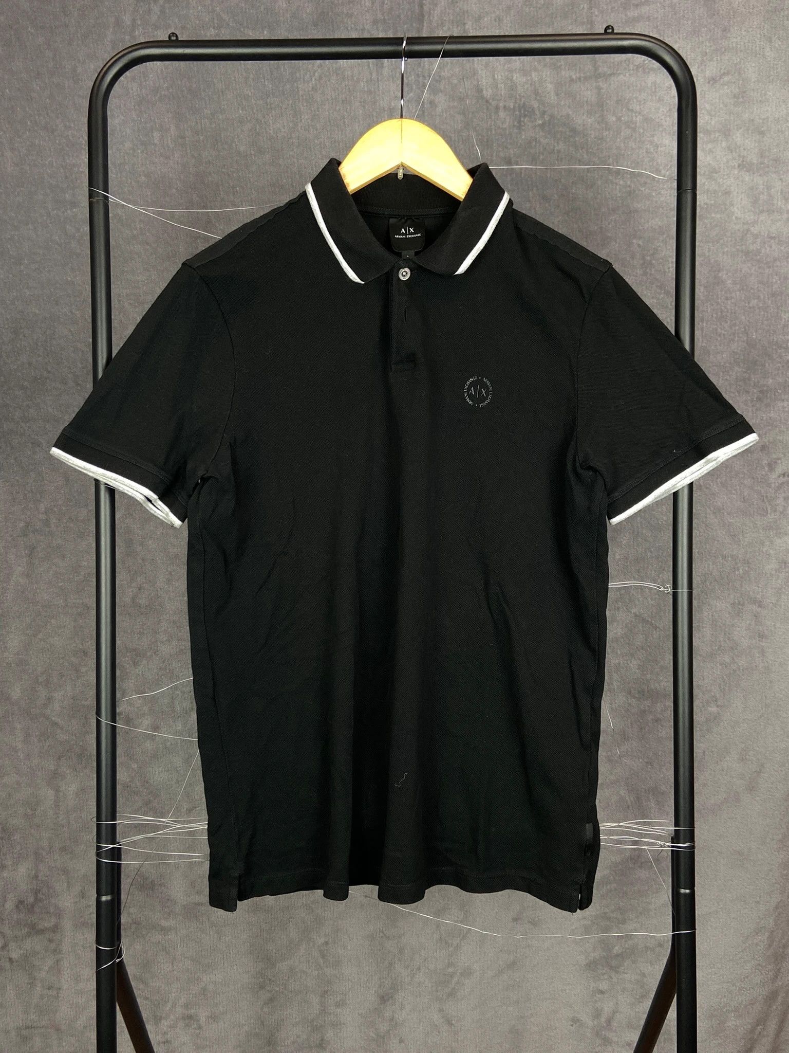 Armani Exchange Armani Exchange Black Polo L Premium Streetwear Size US L / EU 52-54 / 3 - 1 Thumbnail
