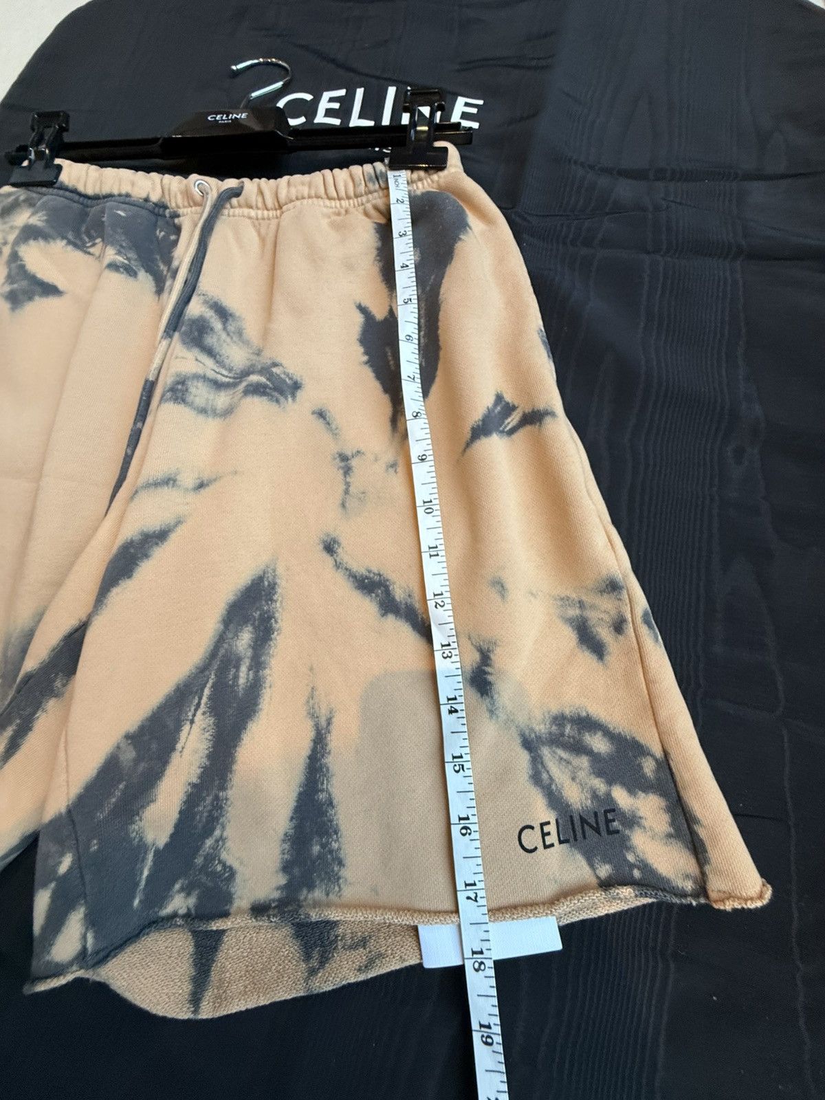Celine $850 SS23 Celine tie dye shorts black logo Hedi Slimane S Size US 32 / EU 48 - 8 Thumbnail