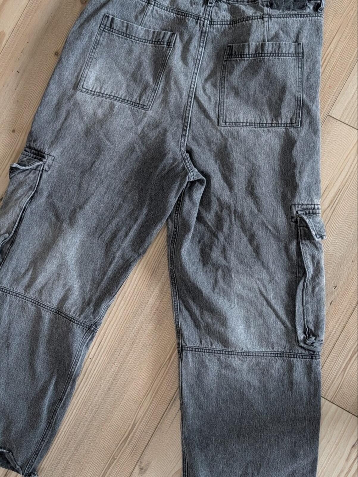 Bdg BDG Gray Washed Cargo Pants Size 38" / US 16 / IT 52 - 2 Thumbnail