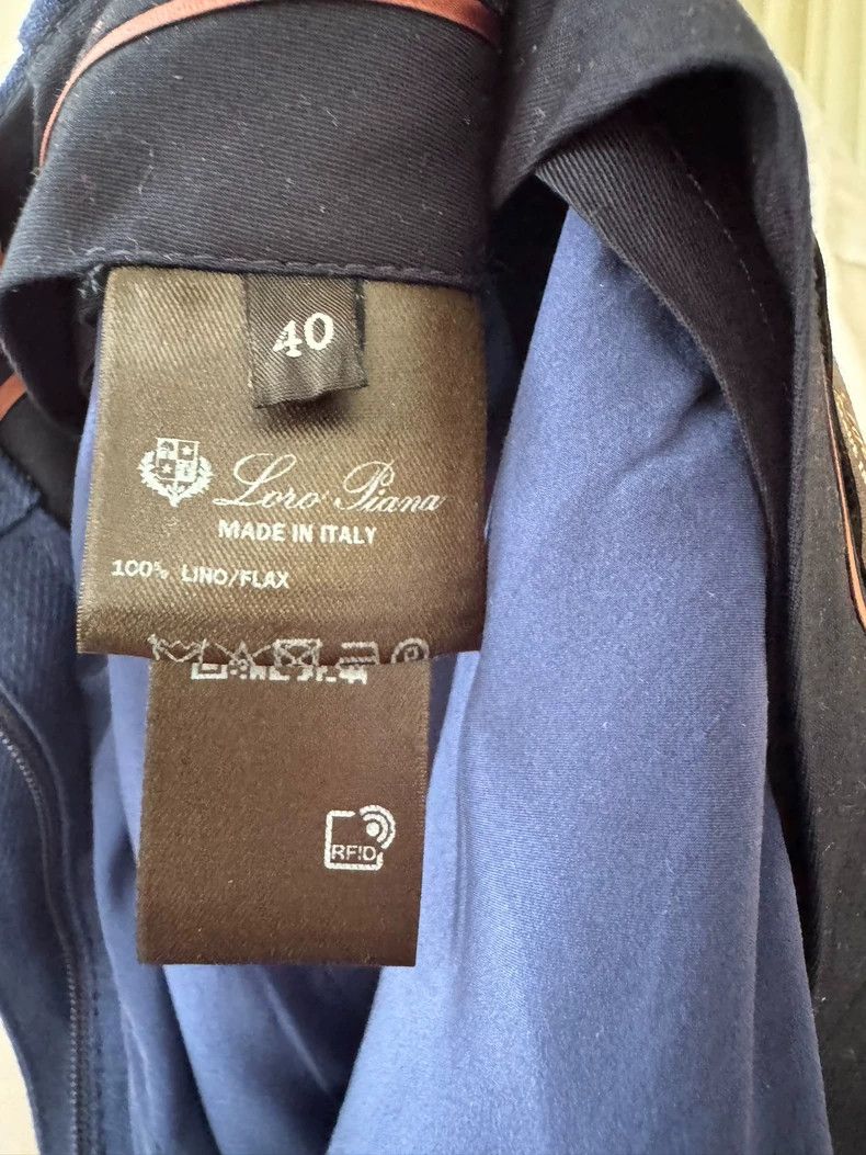 Loro Piana LORO PIANA NEO DERK linen trousers, blue, 2 Size 26" / US 2 / IT 38 - 6 Thumbnail