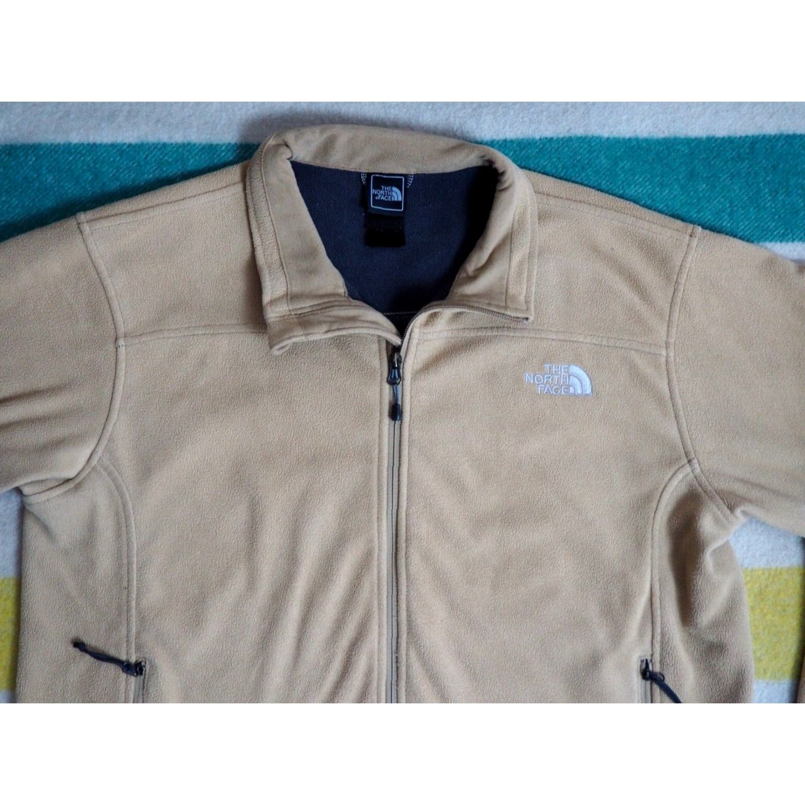 The North Face The North Face TNF Oat Windwall Beige Fleece Zip Jacket Mens L Size US L / EU 52-54 / 3 - 3 Thumbnail