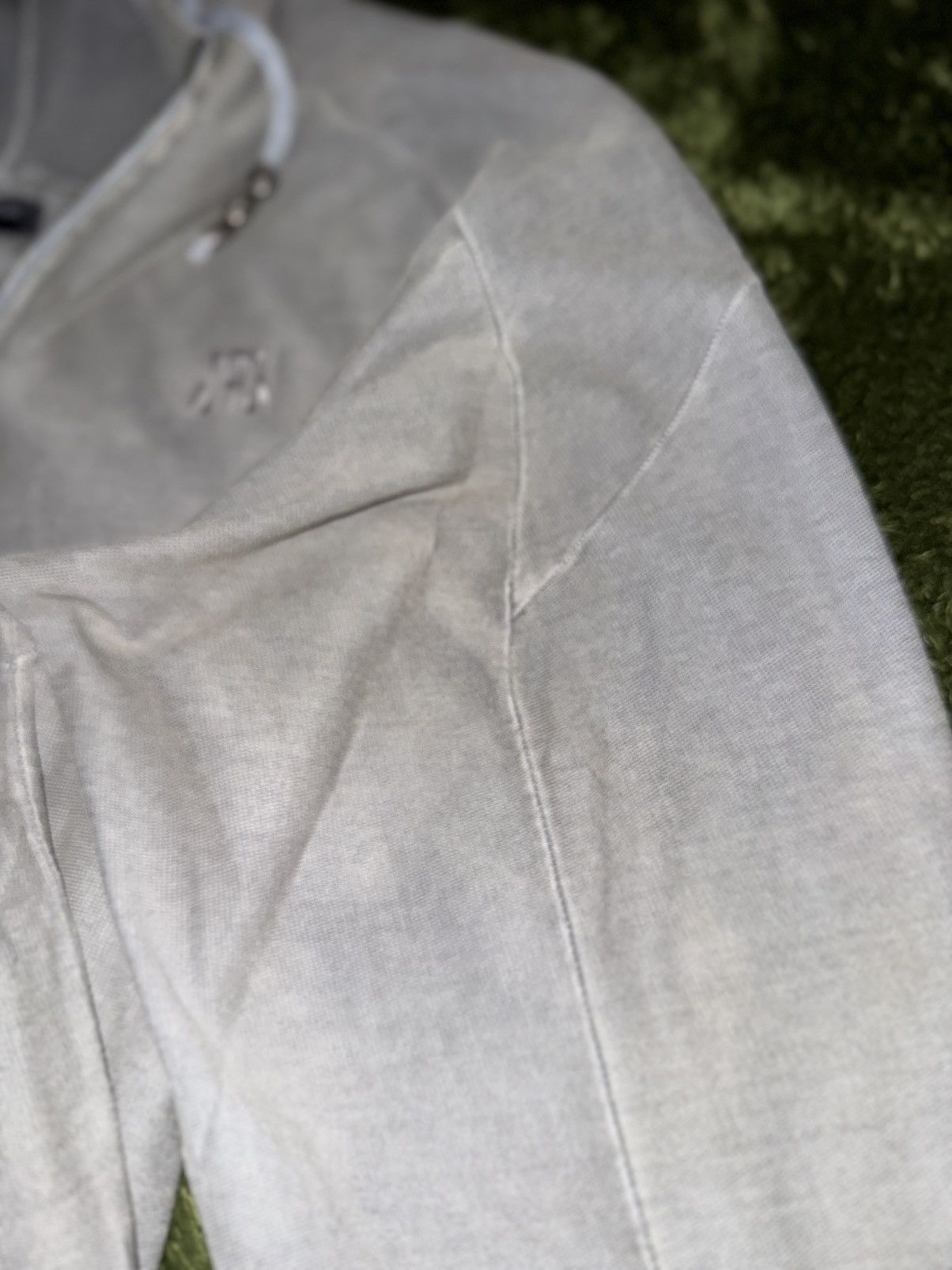 Japanese Brand [XL] Cost per Kilo Lightweight Bleached Zip-Up Hoodie – Grey Size US XL / EU 56 / 4 - 6 Thumbnail