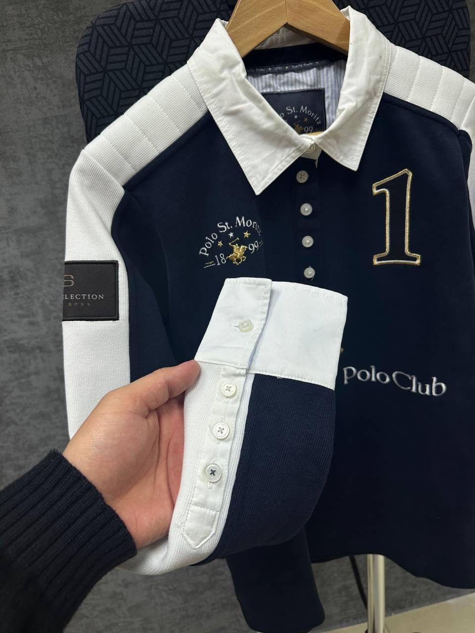 Polo Ralph Lauren × Vintage Vintage Polo Ralph Lauren Switzerland Rugby Sweatshirt Size US L / EU 52-54 / 3 - 10 Thumbnail