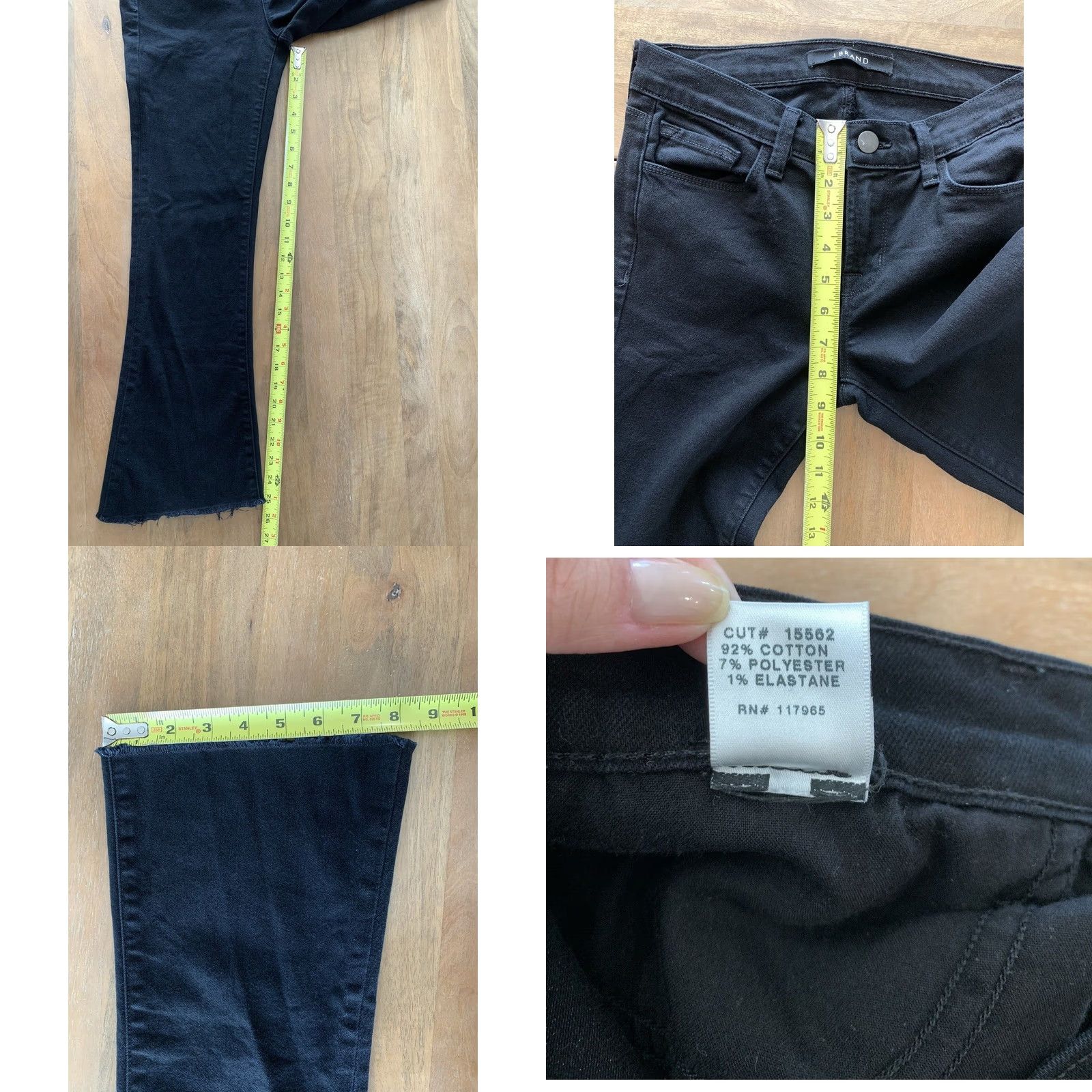 J Brand J Brand Martini Shadow Black Flare Jeans Women's 25 Slim Bootcut Stretch Denim Skinny not applicable Size 26" / US 2 / IT 38 - 8 Thumbnail