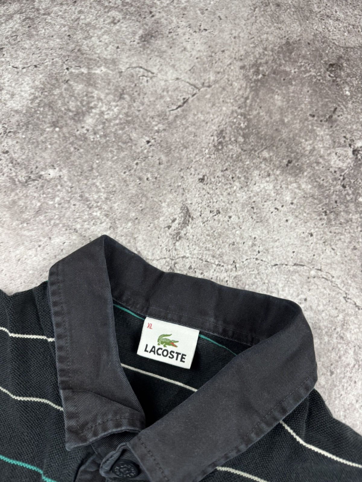 Lacoste Vintage Lacoste Striped Rugby Long Sleeve Y2K France Size US L / EU 52-54 / 3 - 7 Thumbnail