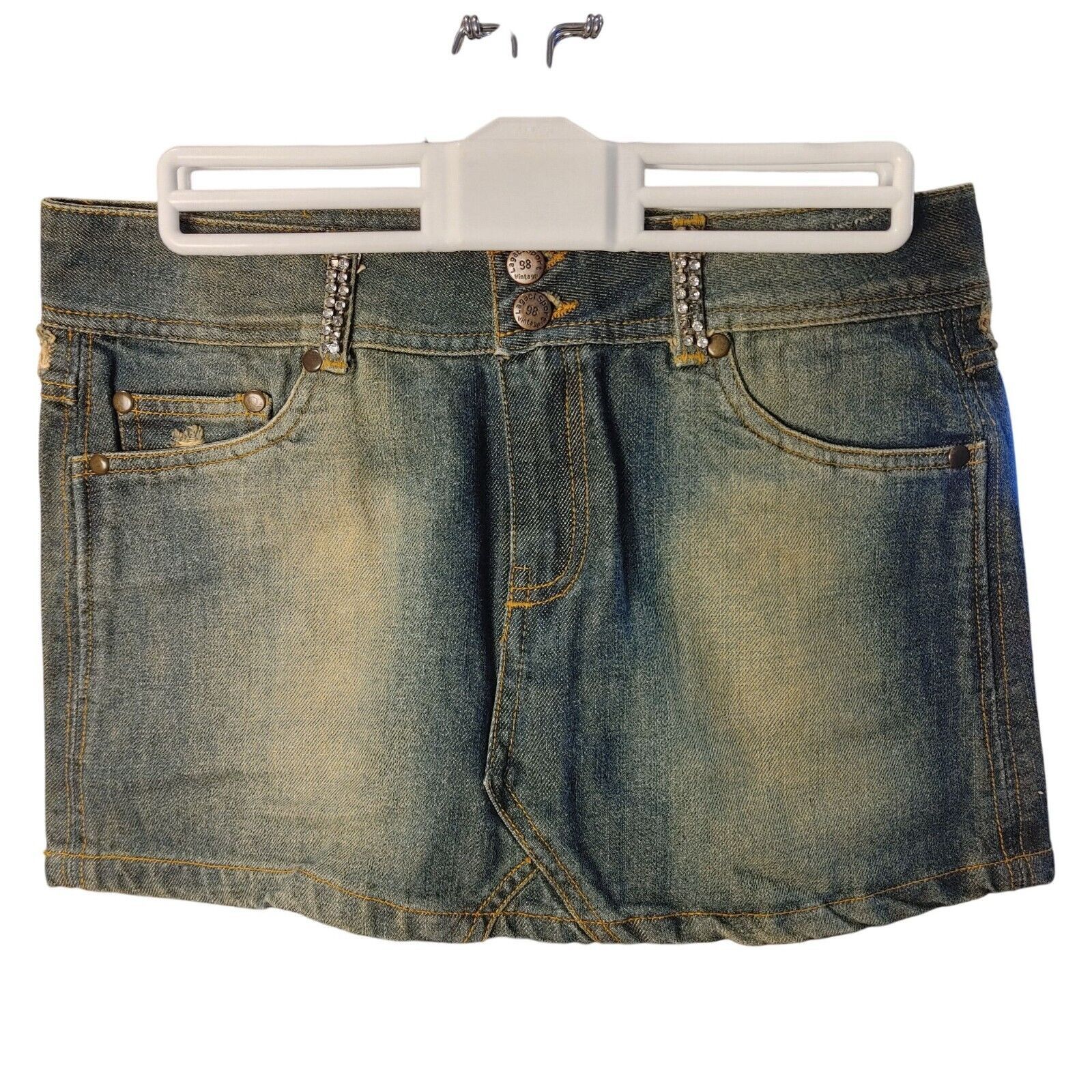 Other Lagaci Sport Women's Blue Denim Jean Mini Skirt Small Size 26" / US 2 / IT 38 - 1 Thumbnail