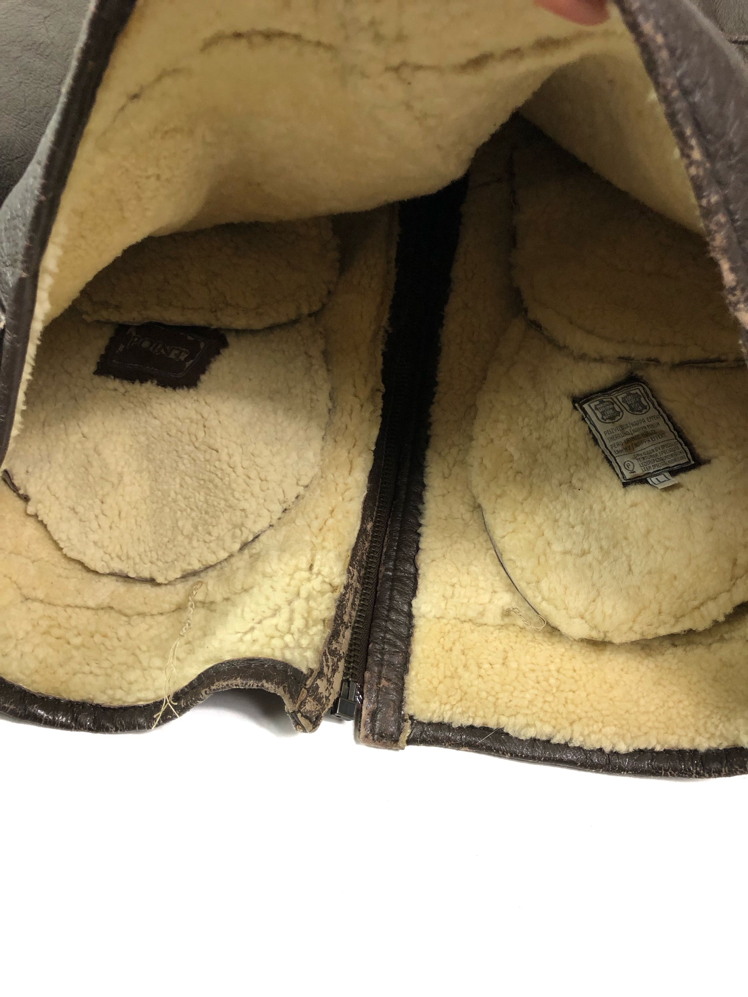 Vintage RARE🔥80’S POINT B3 SHEARLING SHEEPSKIN AVIATOR TURKEY MADE Size US L / EU 52-54 / 3 - 16 Thumbnail