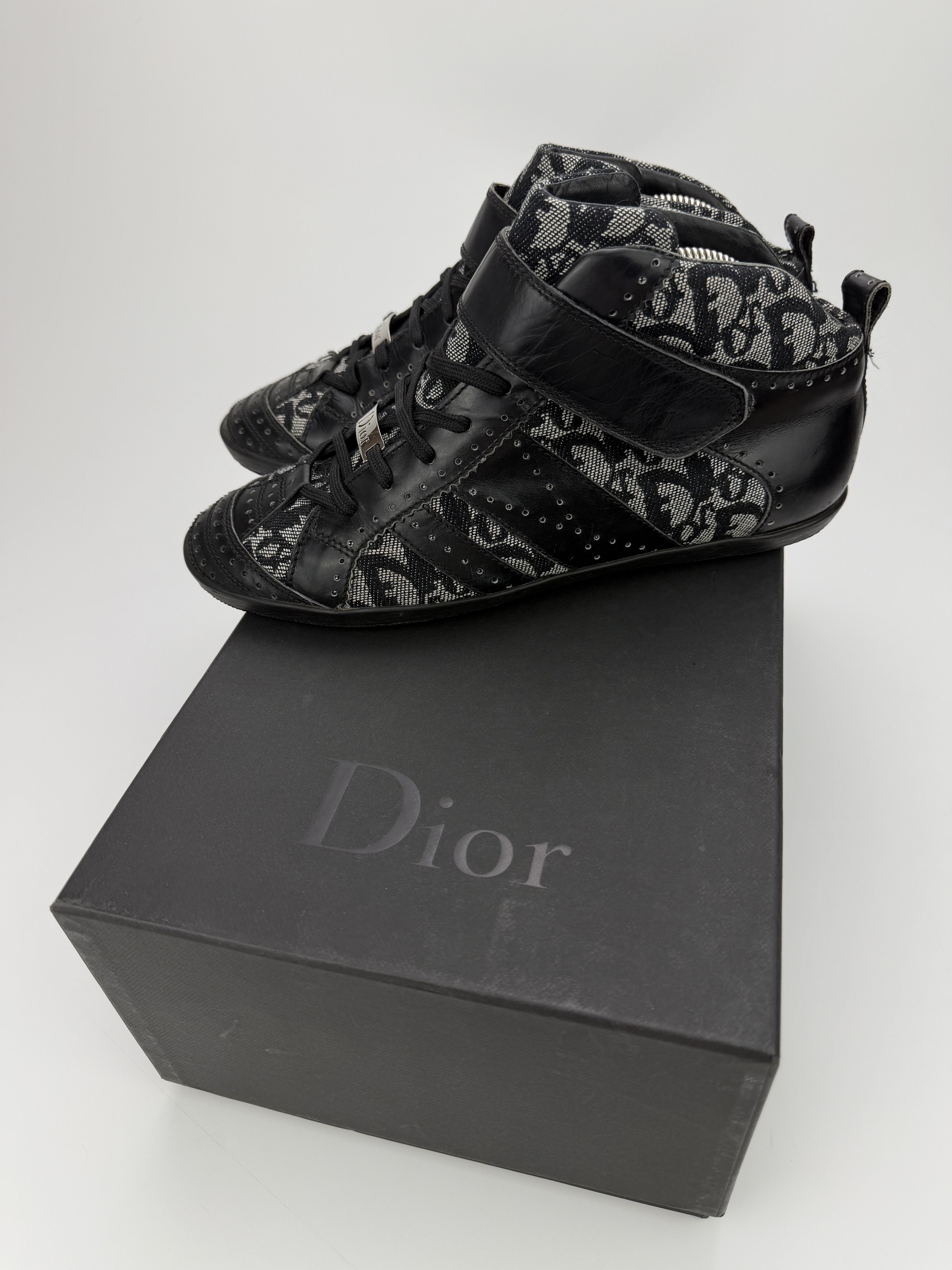 Dior Vintage Dior Mid Monogram Leather Sneakers Shoes Size US 6.5 / EU 39-40 - 10 Thumbnail