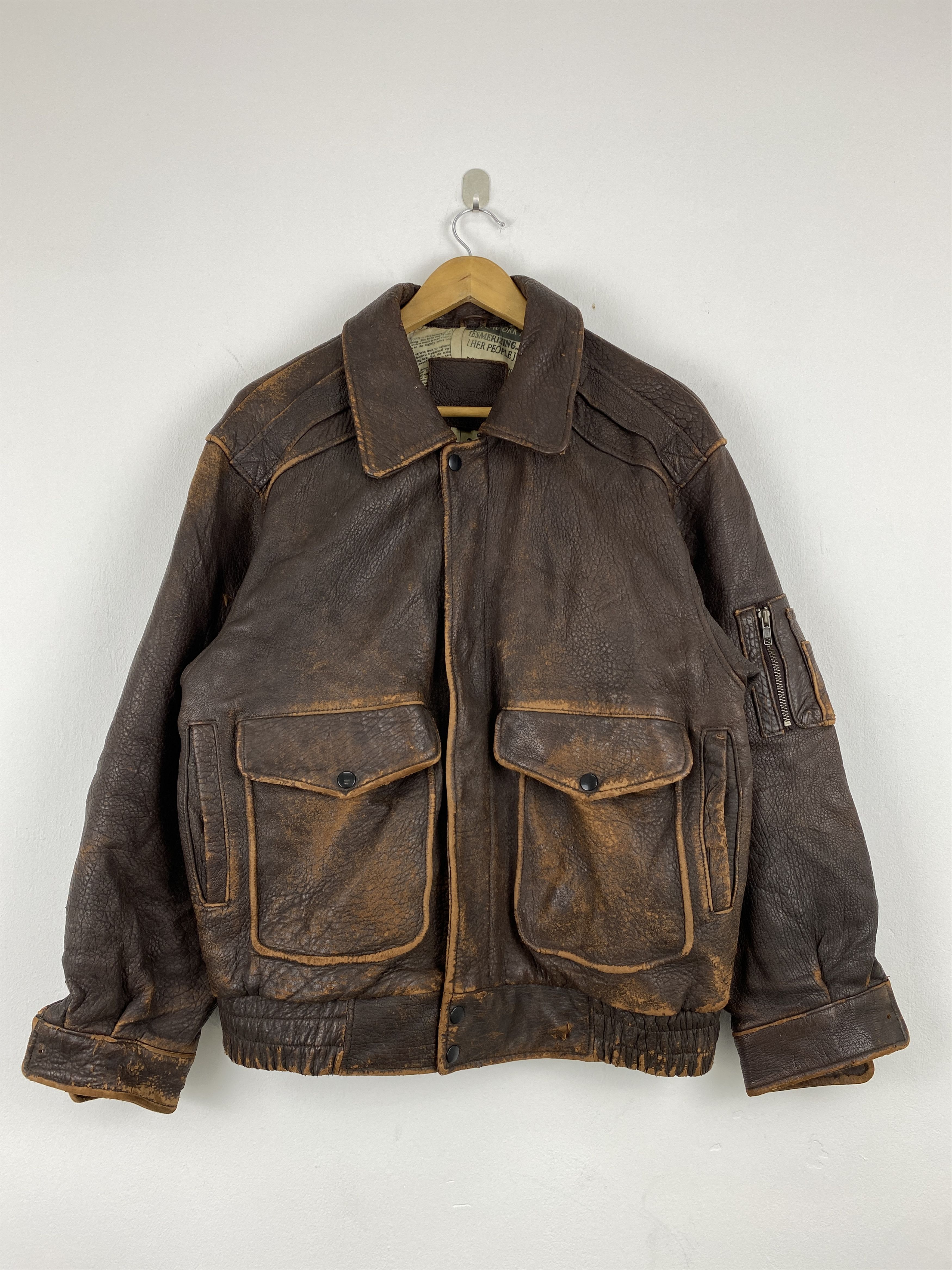 Japanese Brand Sub Urban Tokyo Leather Jacket Military Design JZ0002 Size US L / EU 52-54 / 3 - 1 Thumbnail