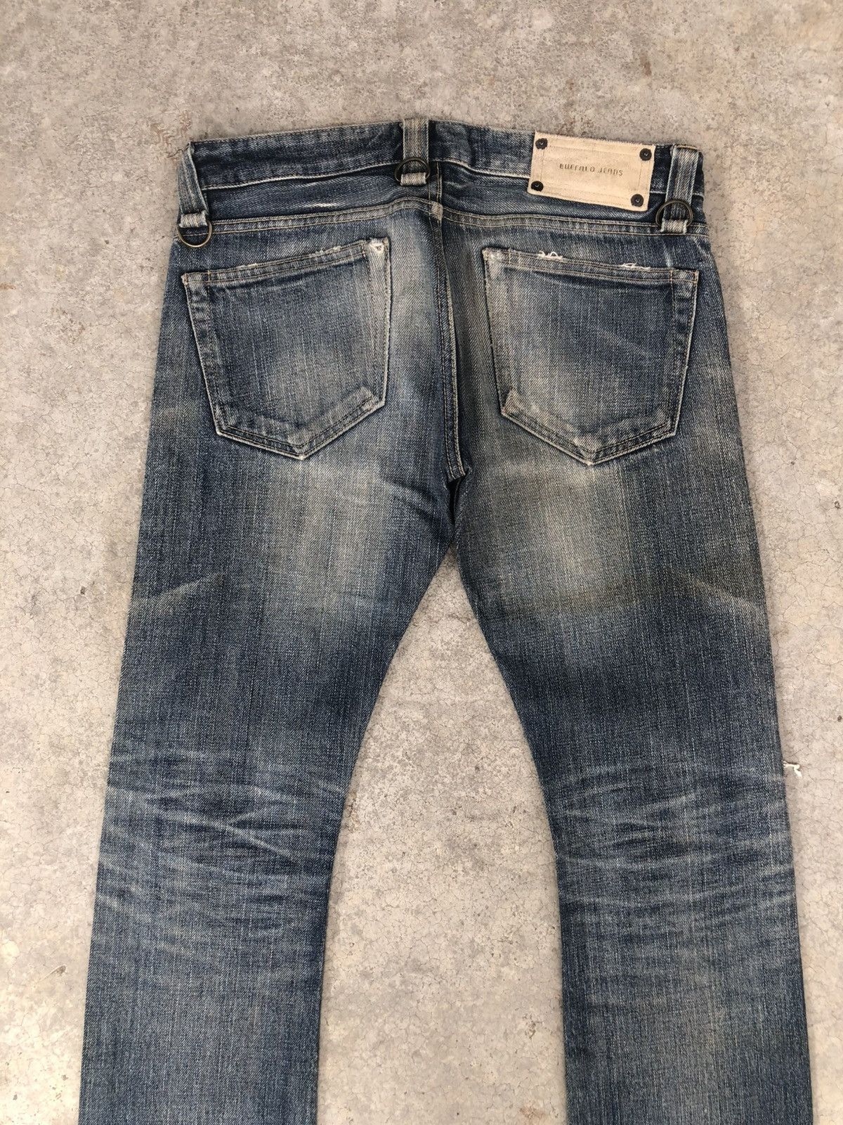 BUFFALO BOBS Buffalo Flared Selvedge Jeans Distressed Denim Size US 31 - 8 Thumbnail
