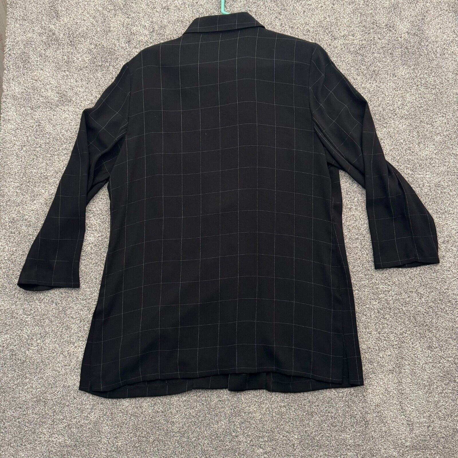 Other Requirements Top Women 16W Plus Windowpane Check Y2K Vintage Size XXL / US 16-18 / IT 52-54 - 6 Thumbnail