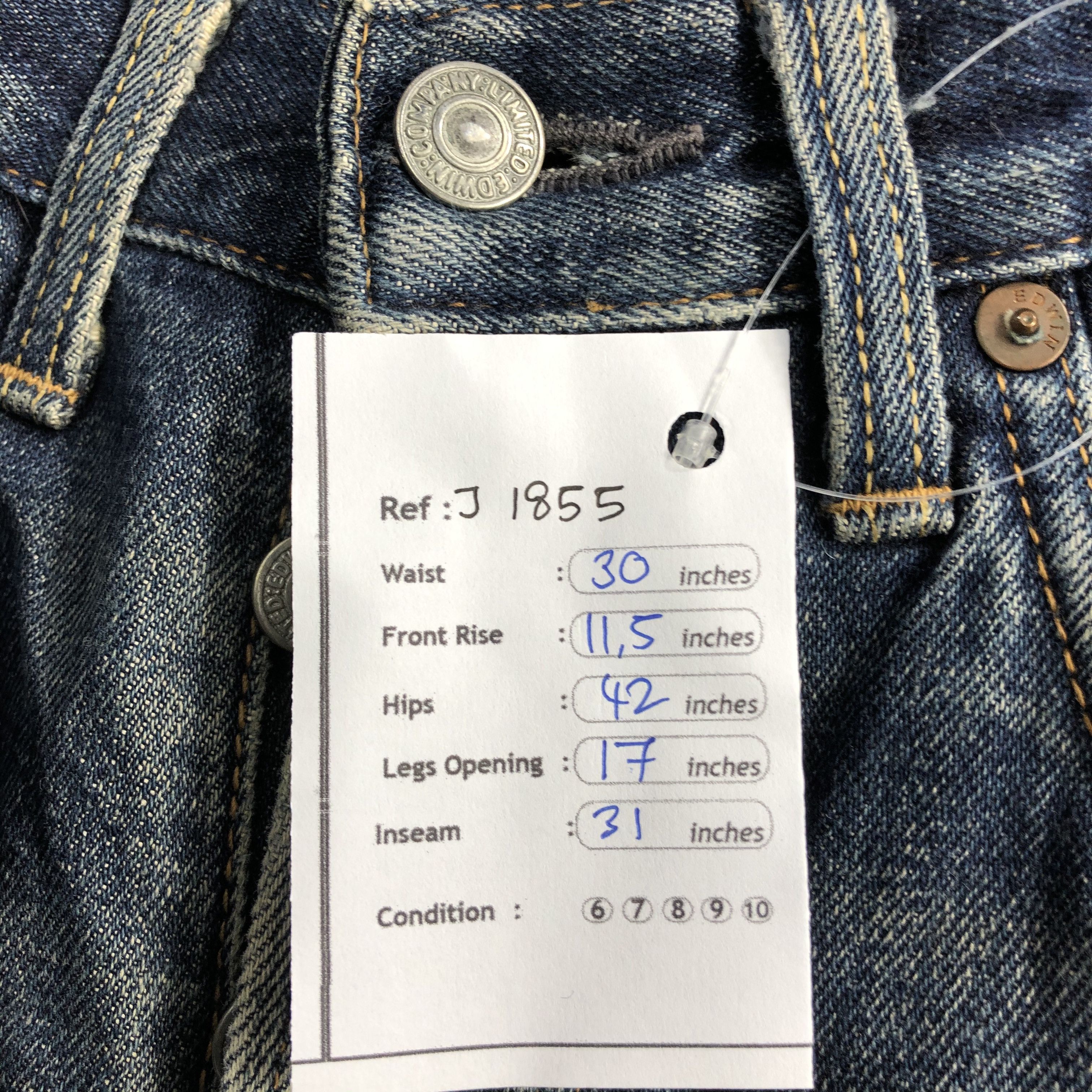 Edwin Vintage Edwin Redline Jeans-J1855 Size US 30 / EU 46 - 15 Thumbnail