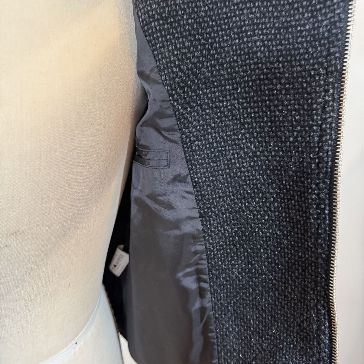 Japanese Brand Hiro Sawatari Black Lurex Boucle Moto Jacket Size US L / EU 52-54 / 3 - 11 Thumbnail