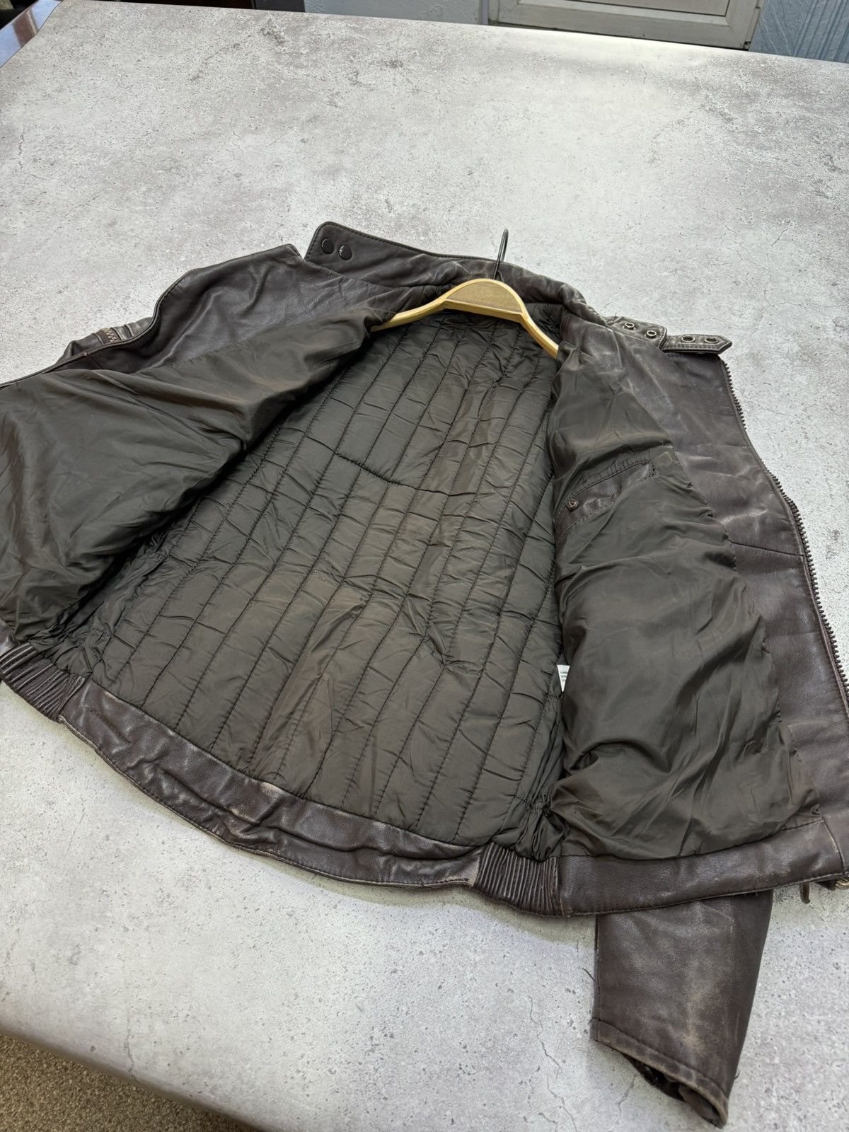 Japanese Brand Vintage 90s Stone Leather Multi-Zip Racing Jacket Size US M / EU 48-50 / 2 - 12 Thumbnail