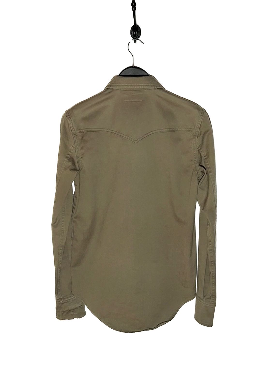 Saint Laurent Paris Saint Laurent 2020 Khaki Snap Buttoned Western Shirt Size S / US 4 / IT 40 - 4 Thumbnail