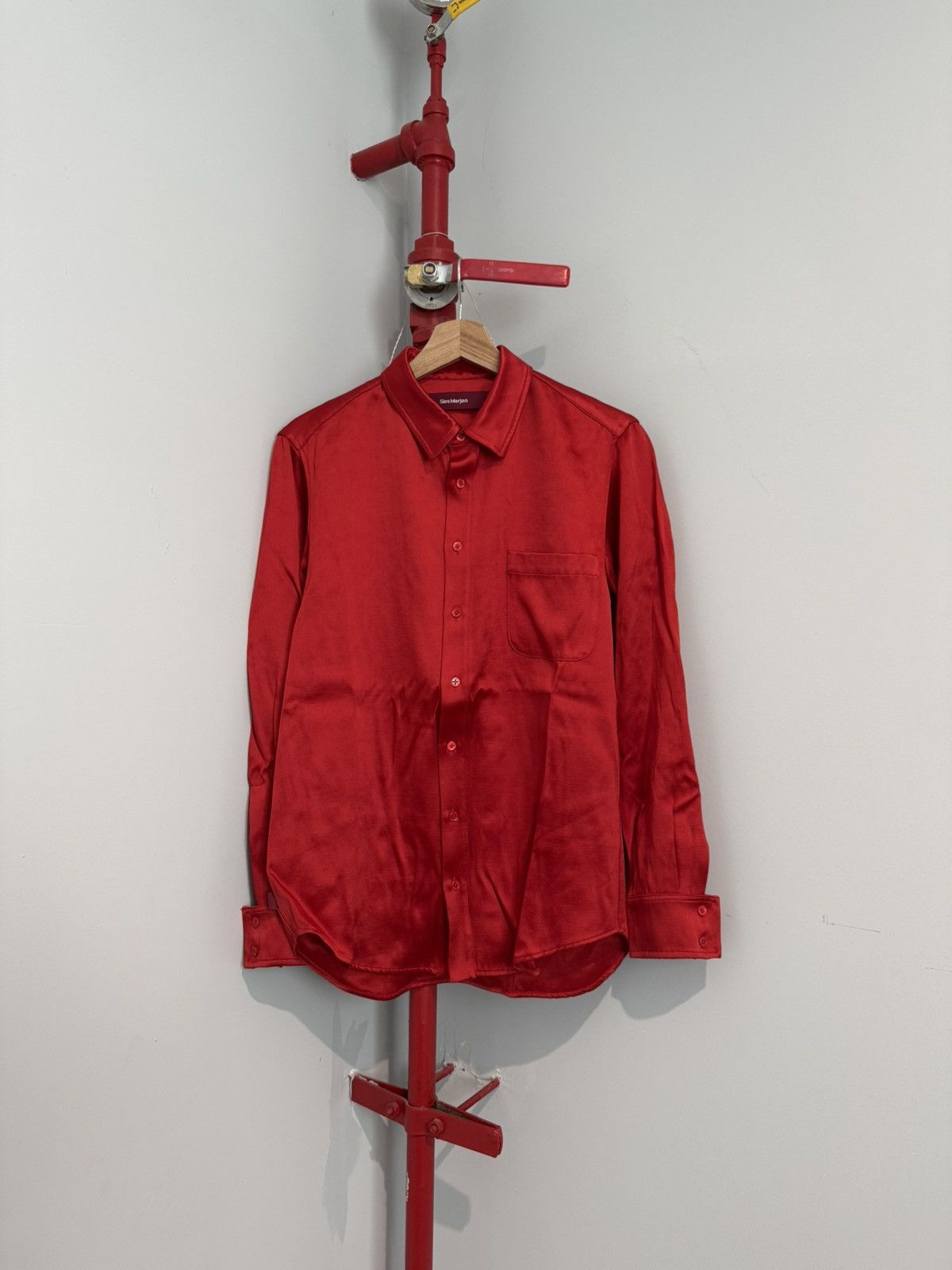 Sies Marjan Red Satin Shirt Size US S / EU 44-46 / 1 - 1 Thumbnail