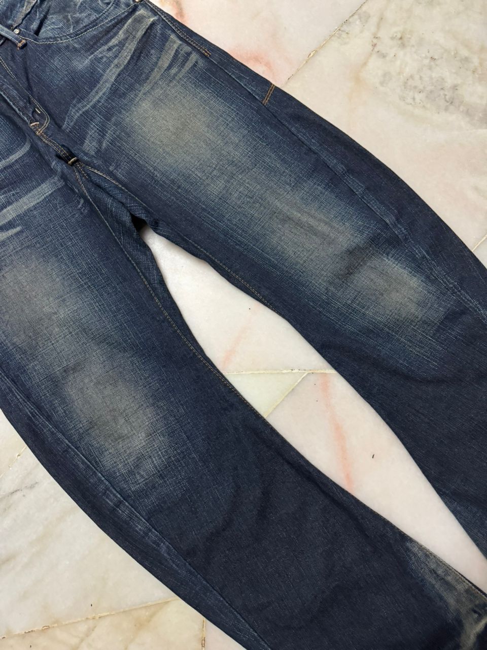 Edwin 💥VINTAGE Y2K E-FUNCTION EDWIN WHISKER MUDWASH DARK JEANS Size US 32 / EU 48 - 7 Thumbnail