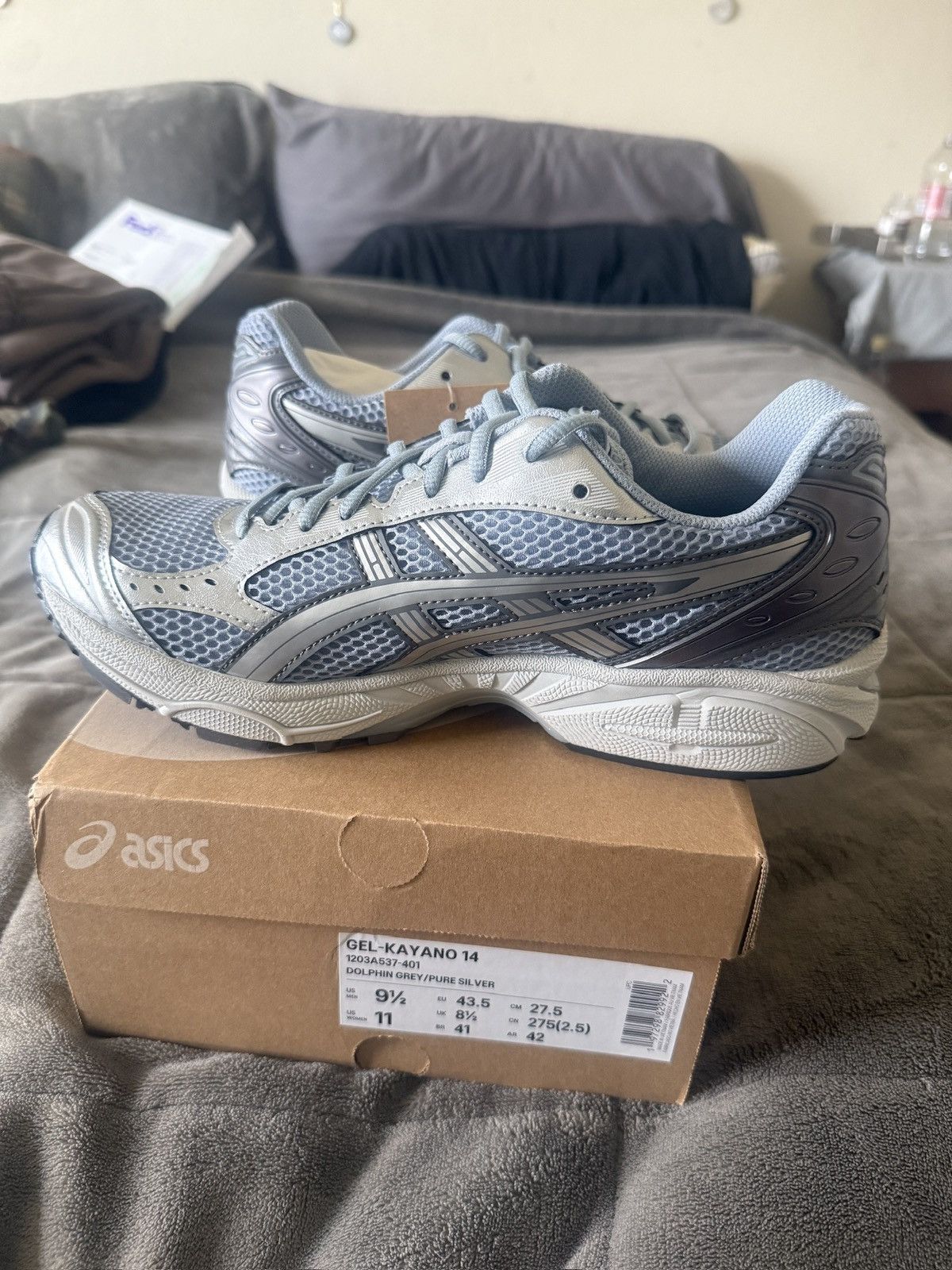 Asics Asics Gel-Kayano 14 ‘ Dolphin Grey ’ Size US 9.5 / EU 42-43 - 3 Thumbnail