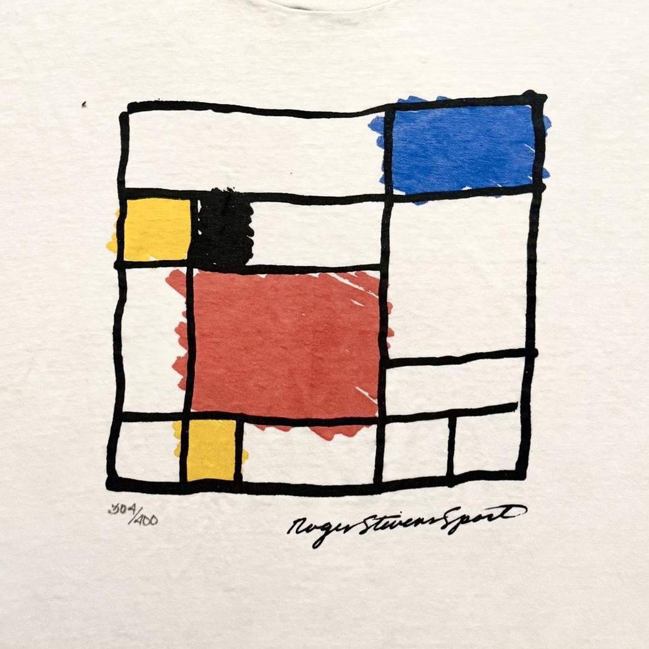 Vintage Vintage 90s Mondrian Style Modern Art Tee XL Size US XL / EU 56 / 4 - 1 Thumbnail