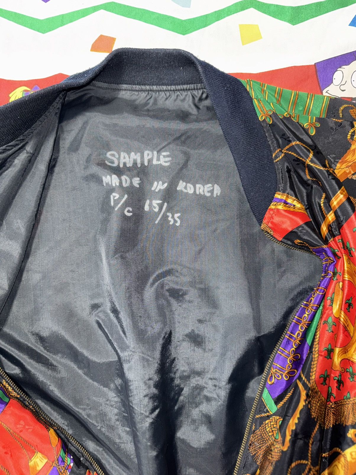 Other Vintage 80s 90s Silk Bomber Coat Hermes Style SAMPLE Size L / US 10 / IT 46 - 4 Thumbnail