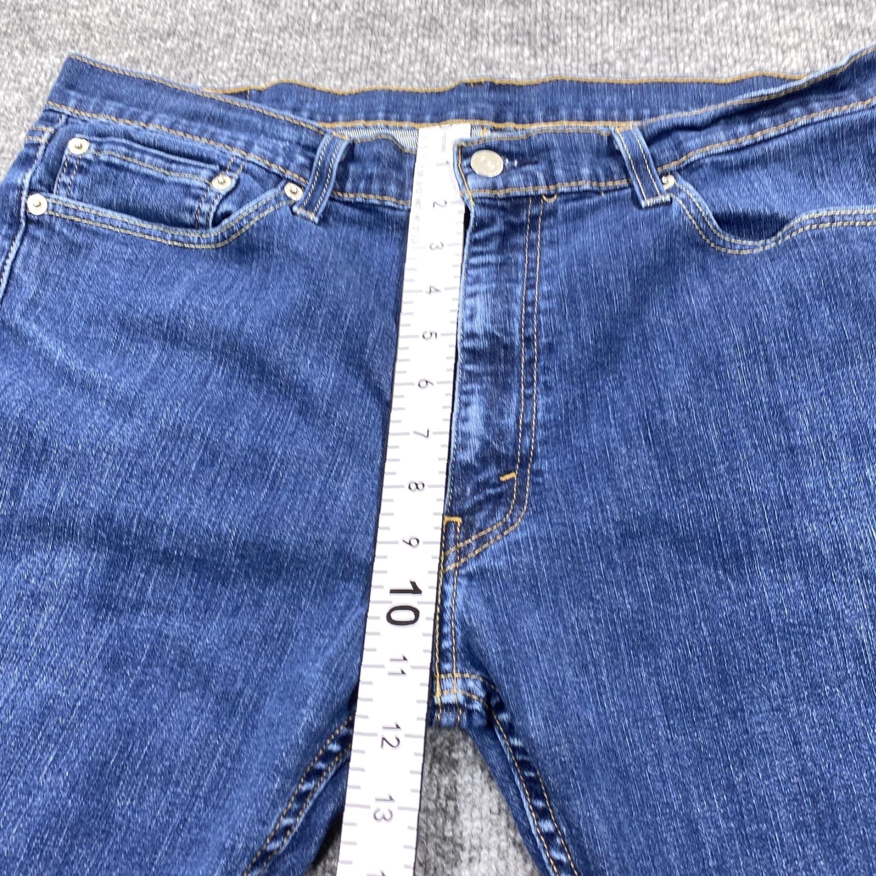 Levi's Levi's 513 Jeans Mens 36x30 Blue Slim Straight Stretch Denim Distressed Size US 36 / EU 52 - 5 Thumbnail