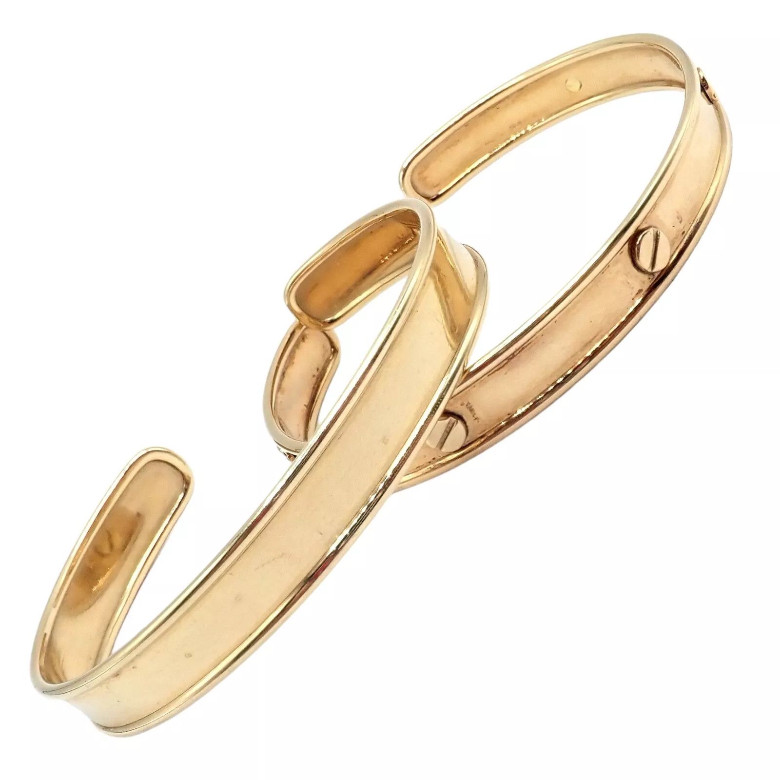 Vintage Vintage Estate 14k Bracelet Pair Stacking Set Size ONE SIZE - 1 Thumbnail