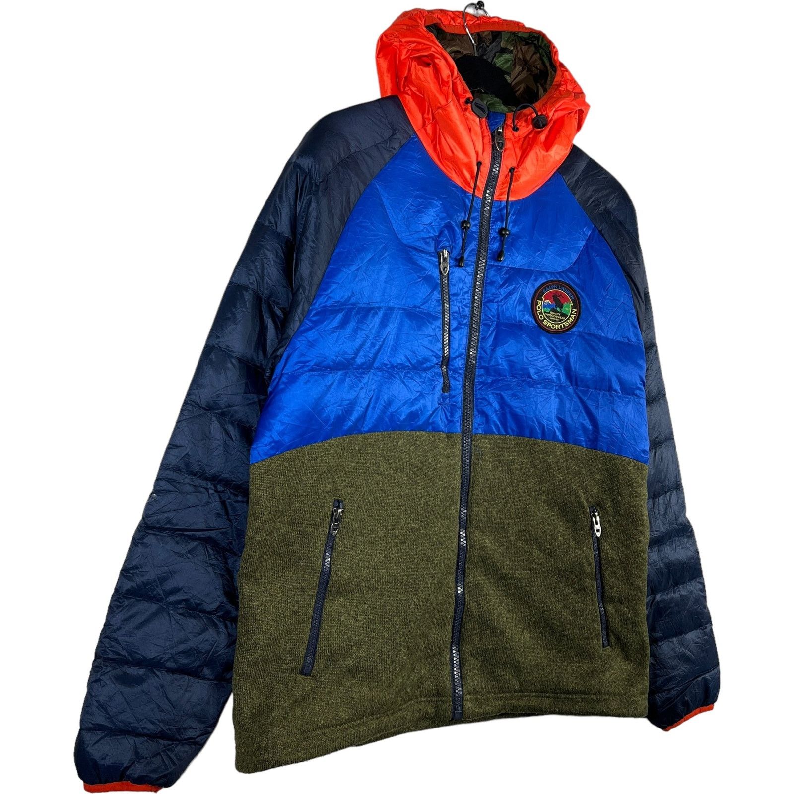 Vintage Polo Ralph Lauren Sportsmen Full Zip Hoodie Puffer Jacket Size US L / EU 52-54 / 3 - 4 Thumbnail