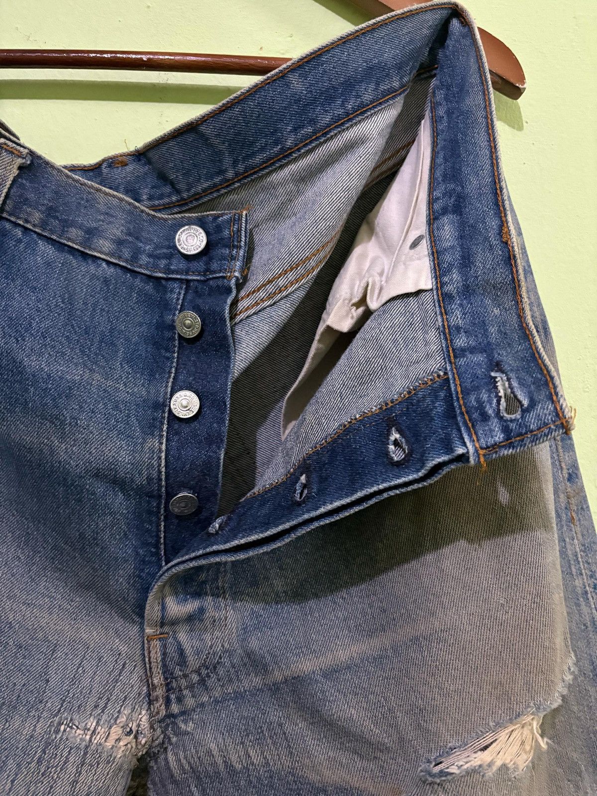 Levi's × Levi's Vintage Clothing Vintage 501 Levis Distressed Denim Pant Size US 38 / EU 54 - 16 Thumbnail
