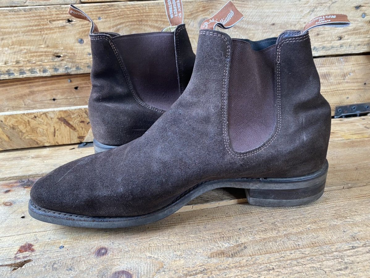 R.M. Williams Rm williams brown suede chelsea boots sz uk 10H Size US 11 / EU 44 - 15 Thumbnail