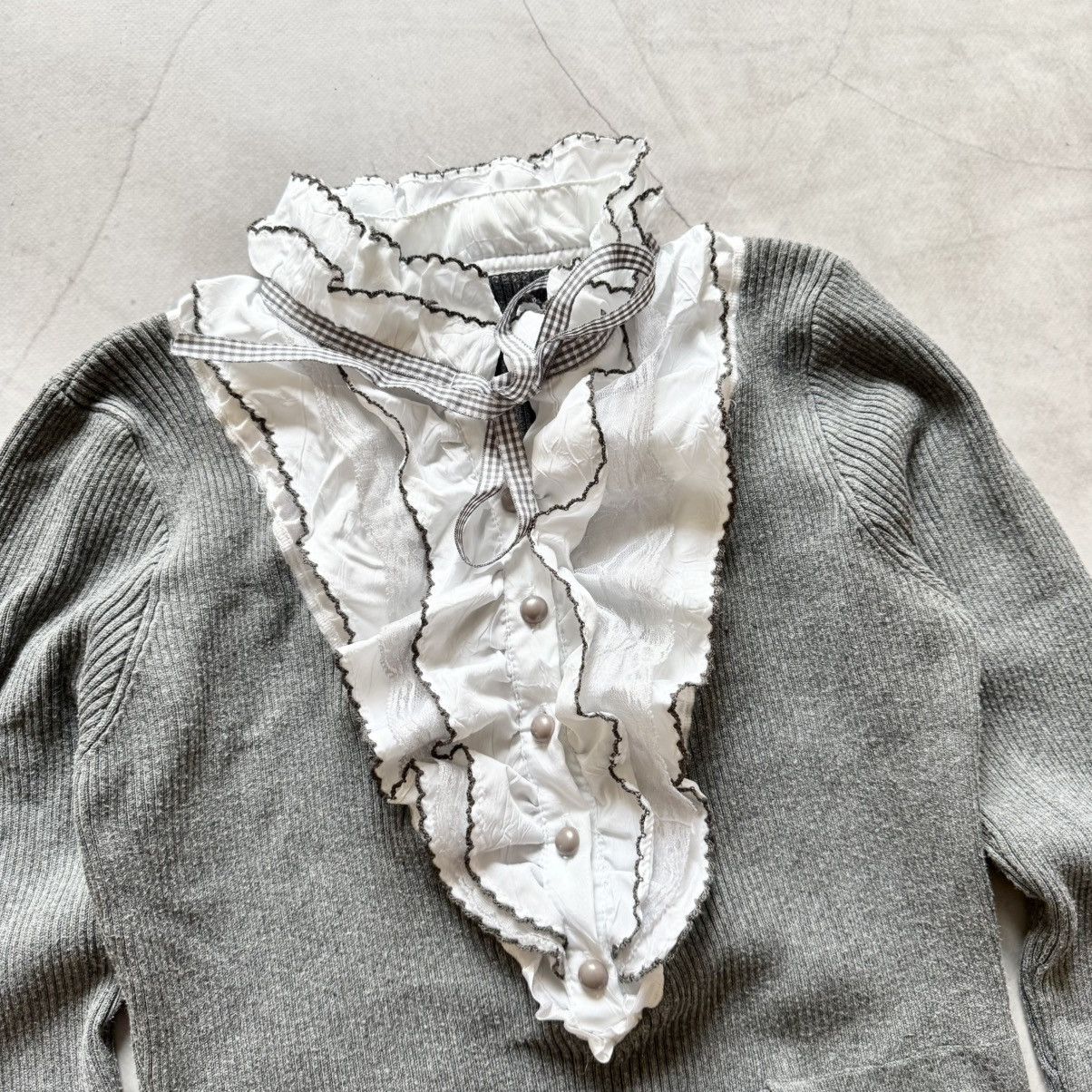 Hysteric Glamour × Undercover Sexy Office Siren Sweater Cute Ruffles Sarah Pacini Vibe Size M / US 6-8 / IT 42-44 - 2 Thumbnail