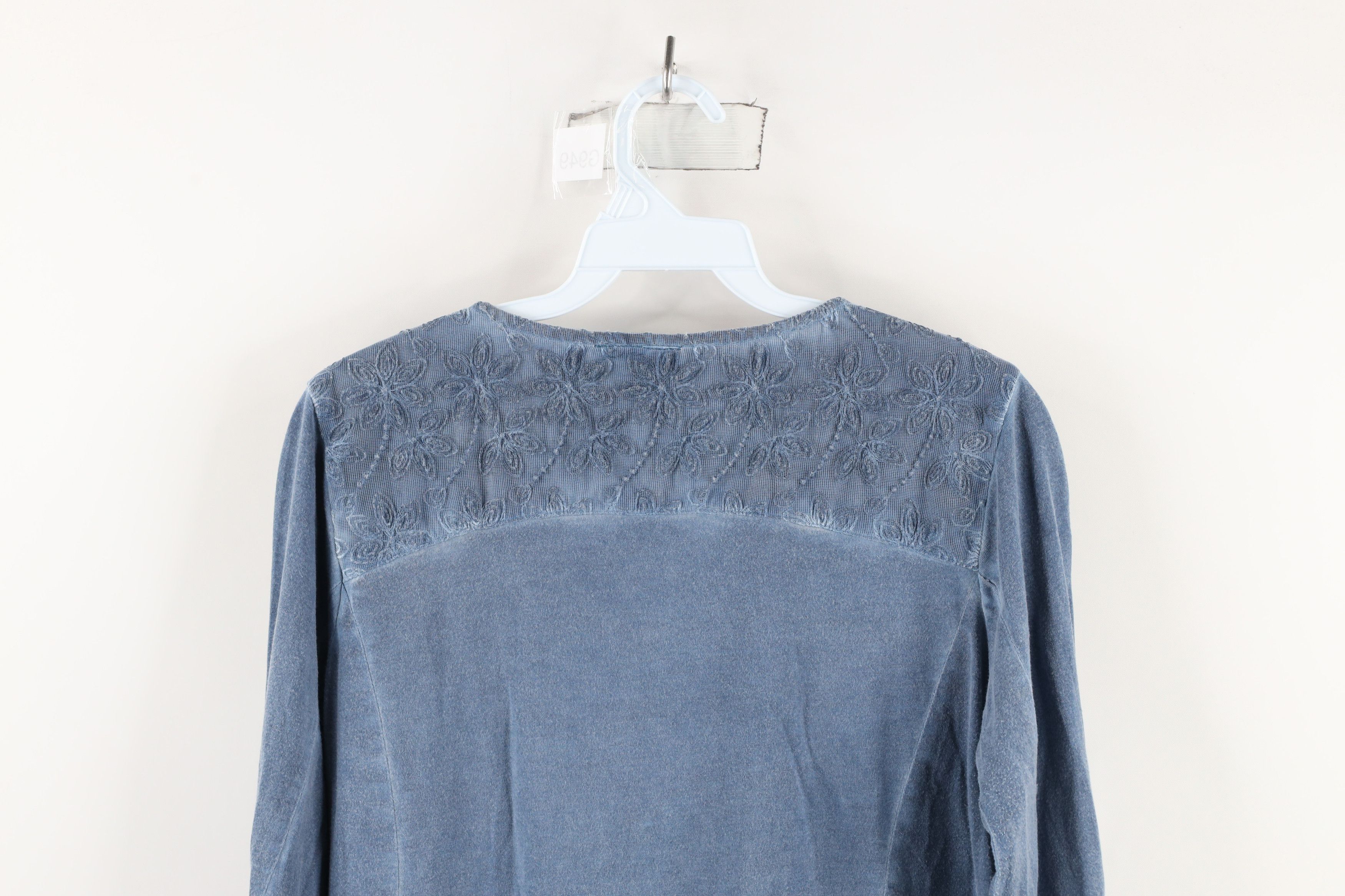 Vintage Vintage 90s Parsley & Sage Lace Flower Tunic T-Shirt Blue Size S / US 4 / IT 40 - 13 Thumbnail