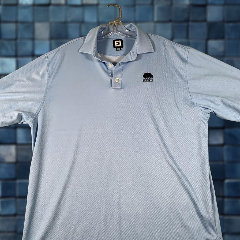 Footjoy FootJoy Polo Shirt Mens Large Blue Stripe Belfair Golf Performance Top Size US L / EU 52-54 / 3 - 1 Thumbnail