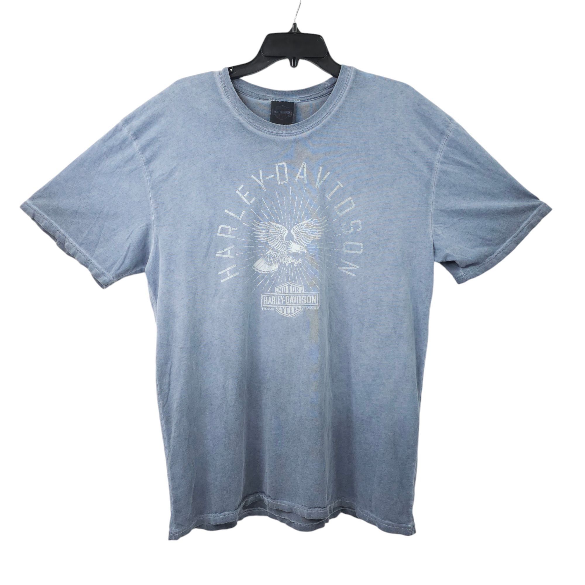 Harley Davidson Harley Davidson T Shirt Mens XL Double Sided Light Gray Size US XL / EU 56 / 4 - 1 Thumbnail