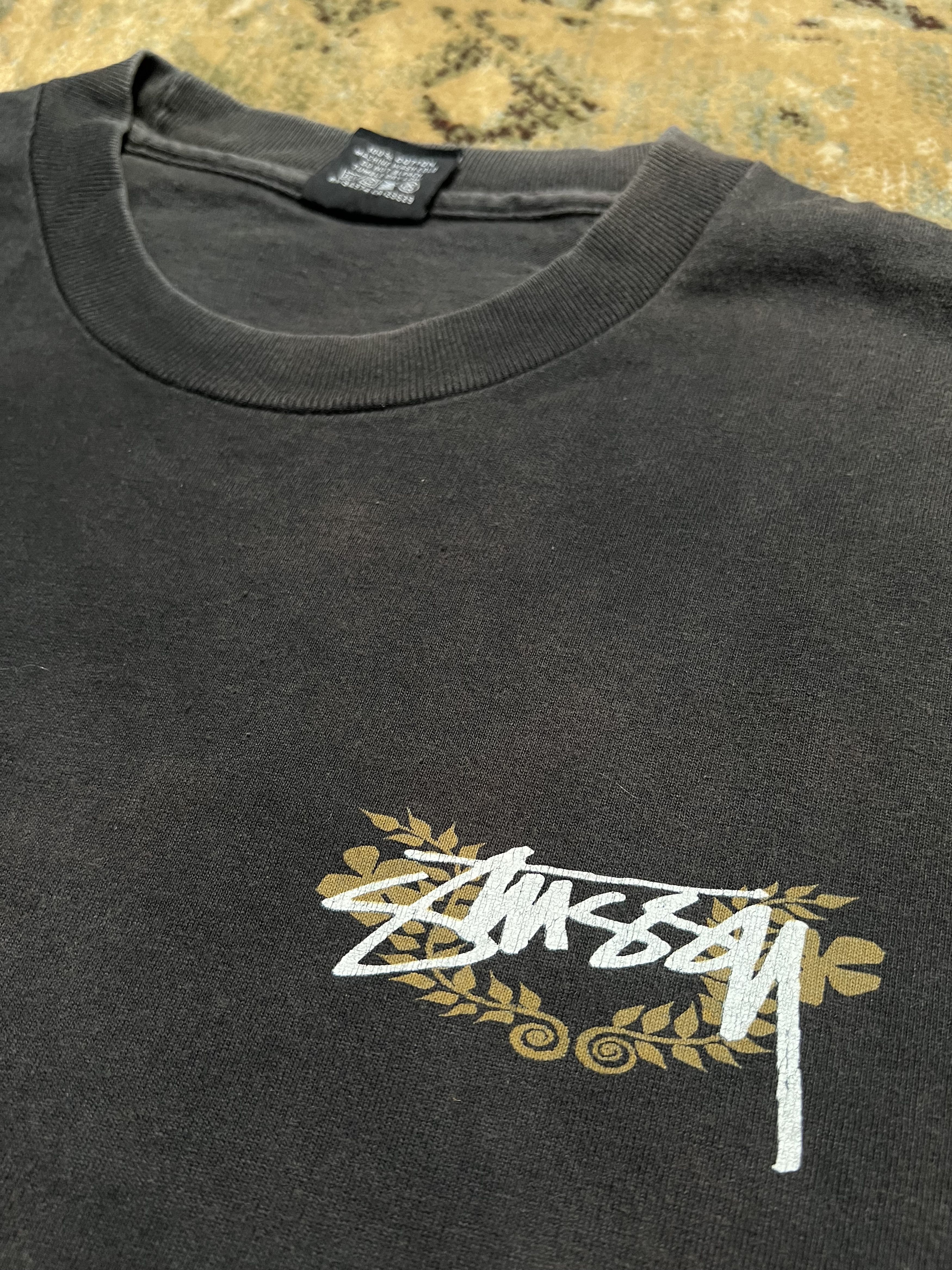 Stussy × Vintage 00s Stussy Skull Iconic Logo Faded Tshirt Tee y2k style Size US M / EU 48-50 / 2 - 3 Thumbnail