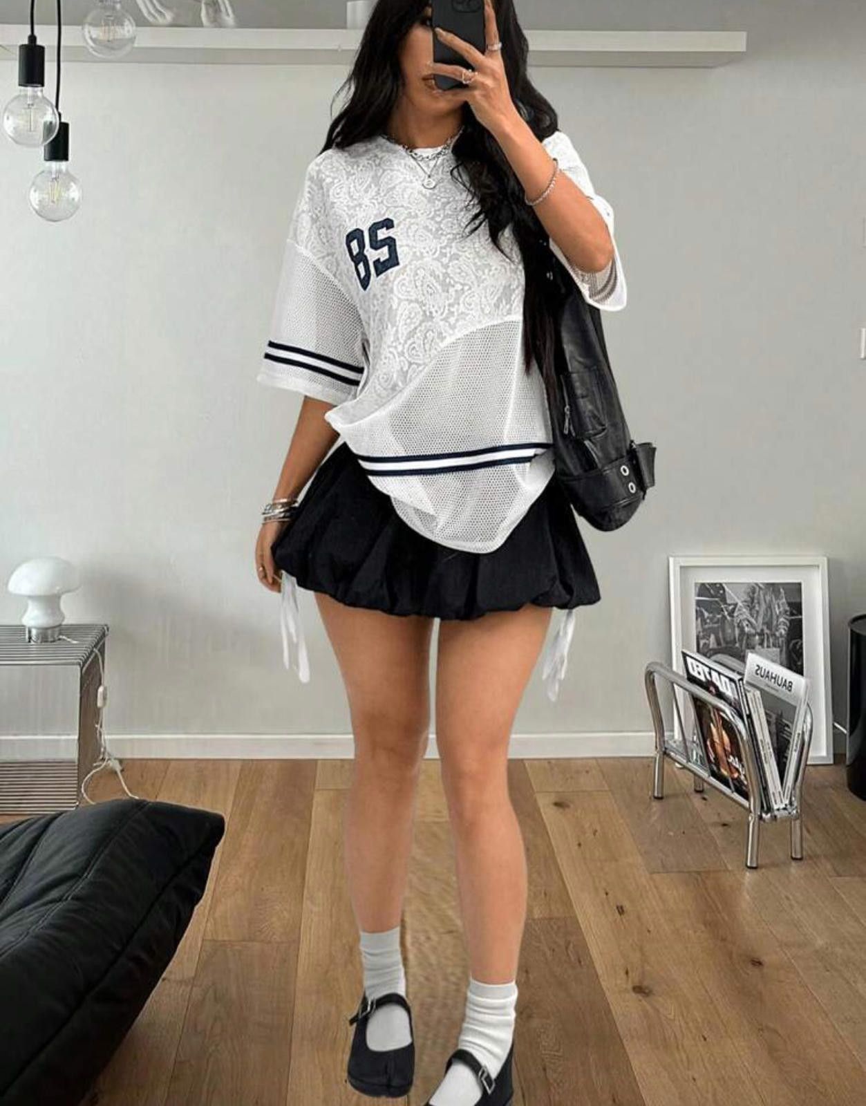 Other Contrast Floral Mesh White Jersey Number 28 Size S / US 4 / IT 40 - 2 Thumbnail