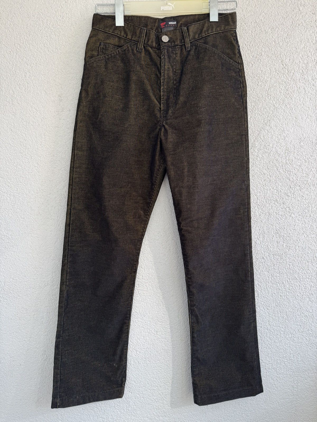Versace Versace Sport Pants Size 29 Brown Textured Denim Straight Size 29" - 4 Thumbnail