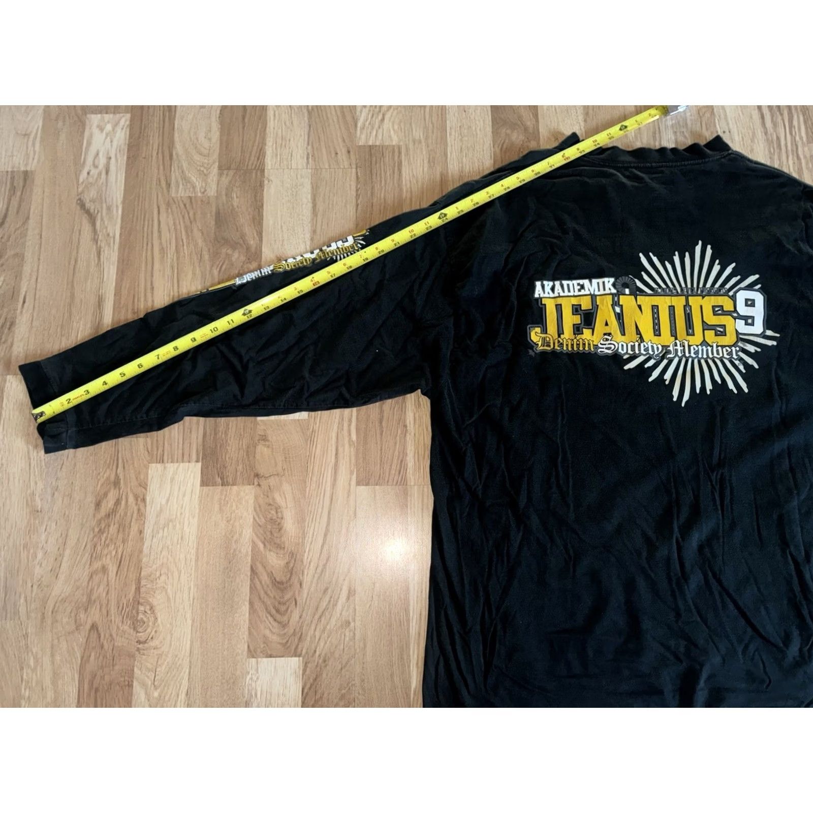 Akademiks VINTAGE Akademiks Long Sleeve T-Shirt XXL Jeanius Black Heavyweight Mens 90s Hip Hop Size US XXL / EU 58 / 5 - 6 Thumbnail