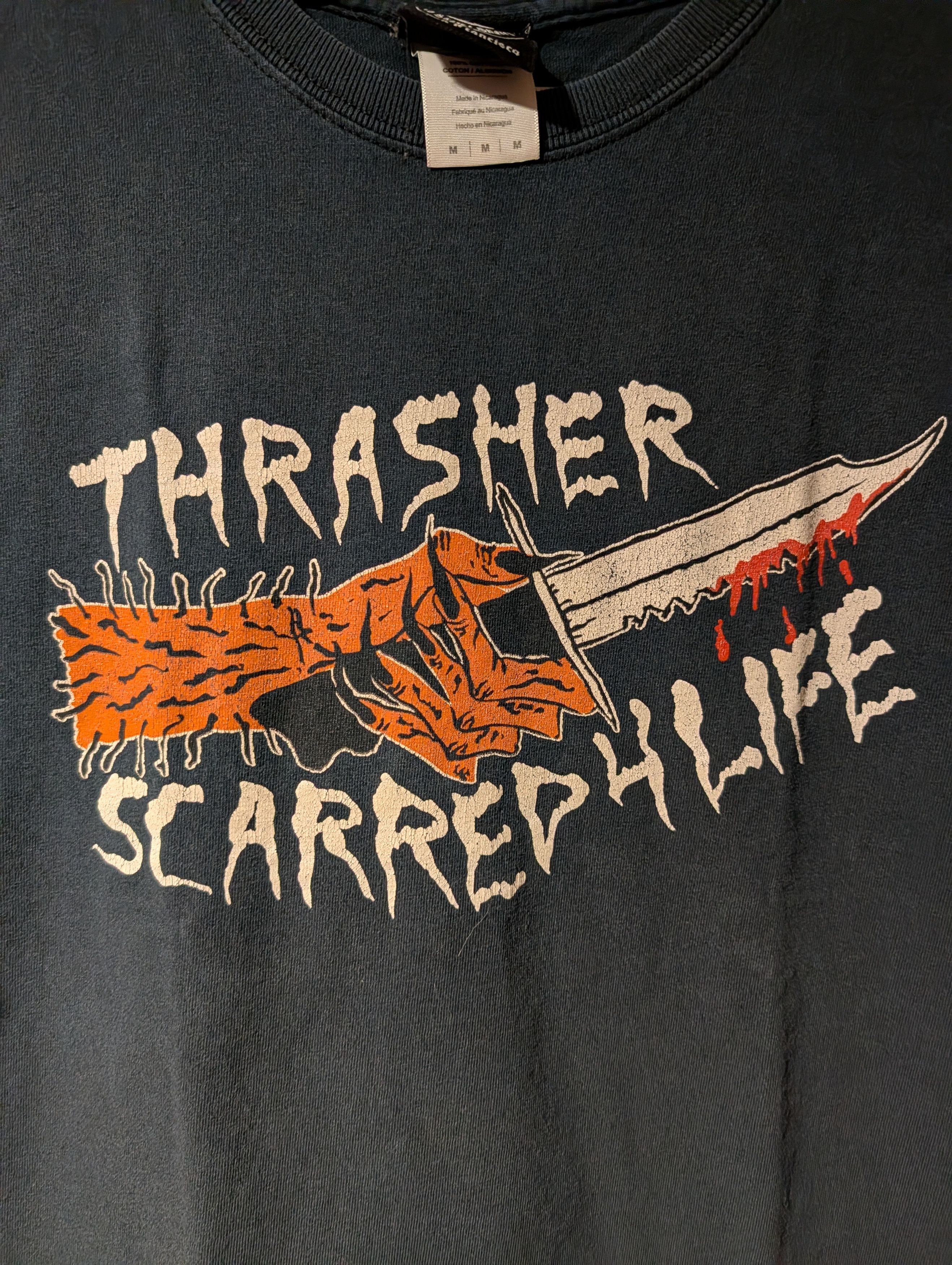 Thrasher Vtg Thrasher Magazine Scarred For Life Graphic T-Shirt Mens Size US M / EU 48-50 / 2 - 2 Thumbnail