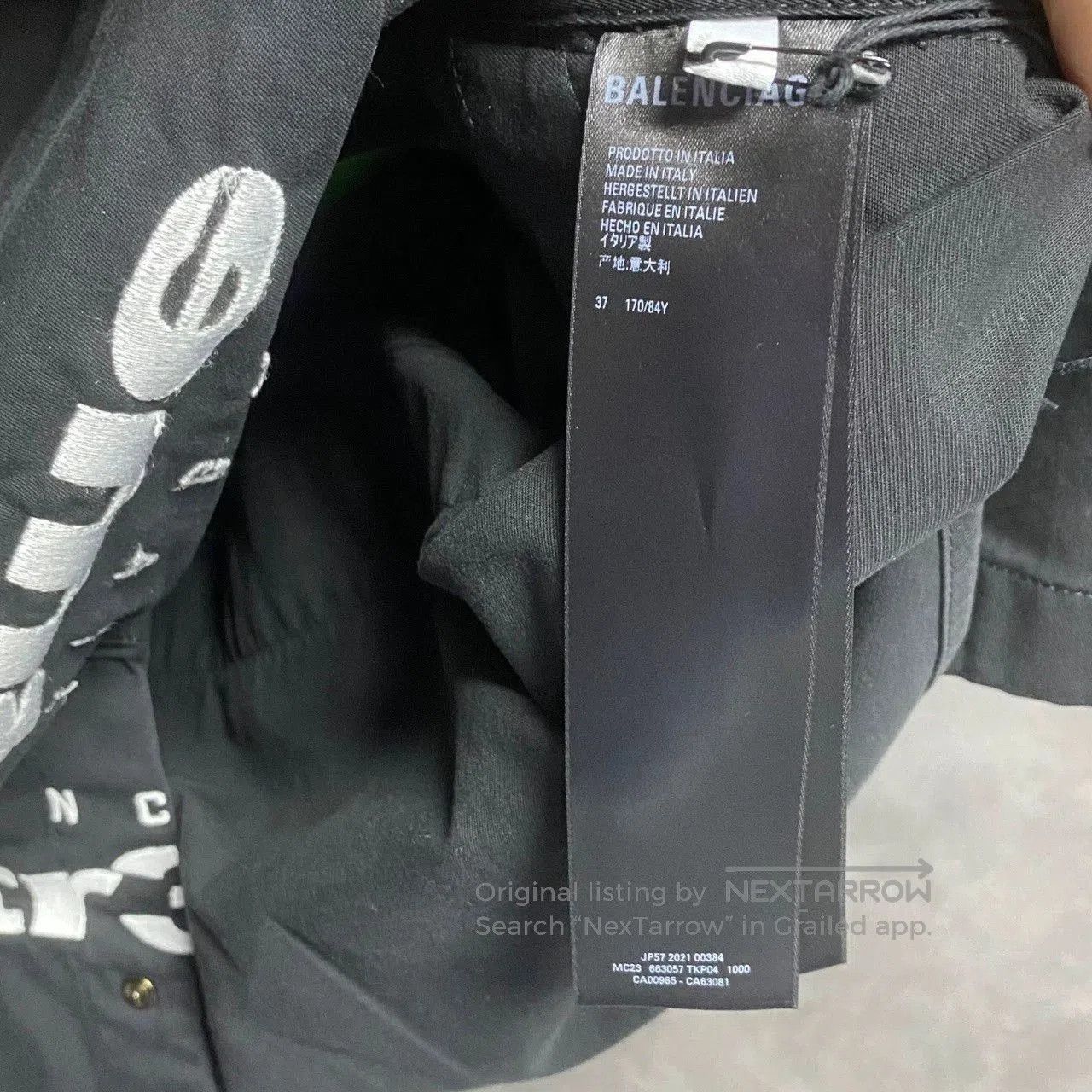 Balenciaga Balenciaga Black Art Print Logo Short Sleeve Shirt. Size S / US 4 / IT 40 - 7 Thumbnail
