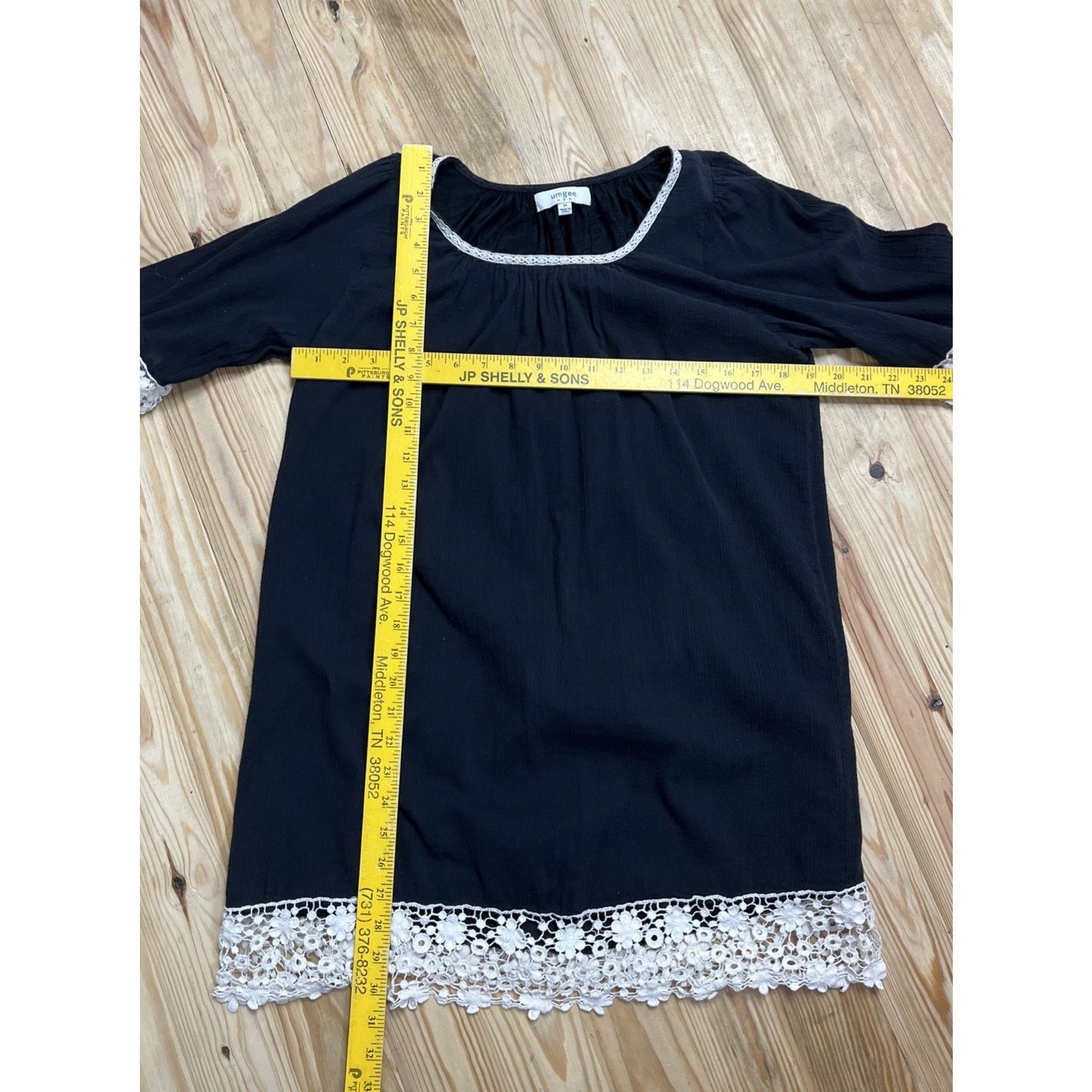 Other Umgee Womens Black Tunic Shift Dress Half Sleeve Mini M Size M / US 6-8 / IT 42-44 - 5 Thumbnail