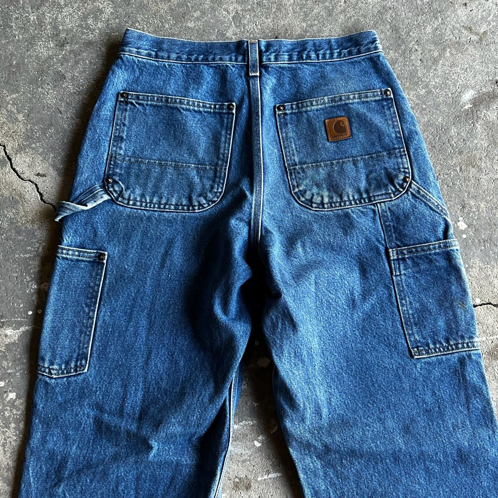 Carhartt × Vintage Carhartt denim blue jean double knee work carpenter pants Size US 29 - 6 Thumbnail