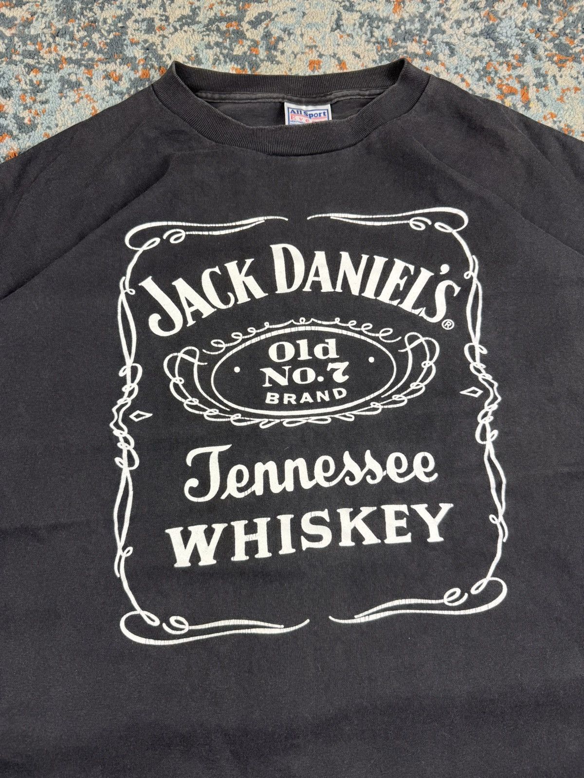 Vintage Vintage 90s Jack Daniels whiskey faded washed tee Size US XL / EU 56 / 4 - 5 Thumbnail