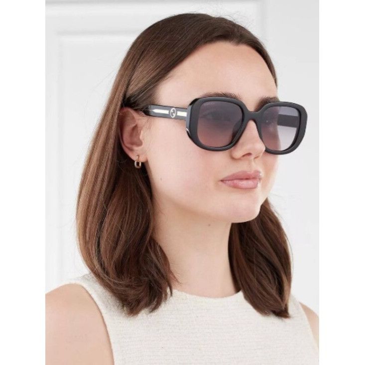 Gucci NEW GUCCI GG1557SK 001 SUNGLASSES SQUARE BLACK GREY GUCCI WO Size ONE SIZE - 2 Thumbnail