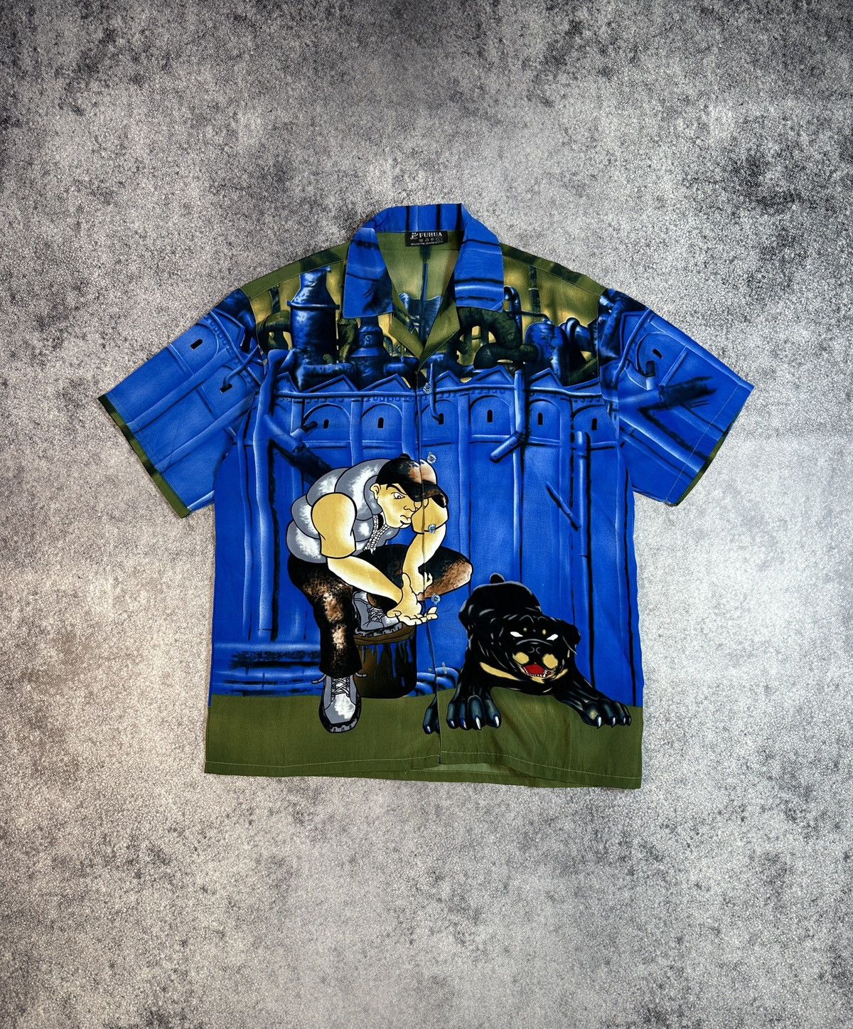 Vintage Y2K Dog Casual Shirt 90s Streetwear Vintage Style Rap VTg Size US XL / EU 56 / 4 - 1 Thumbnail