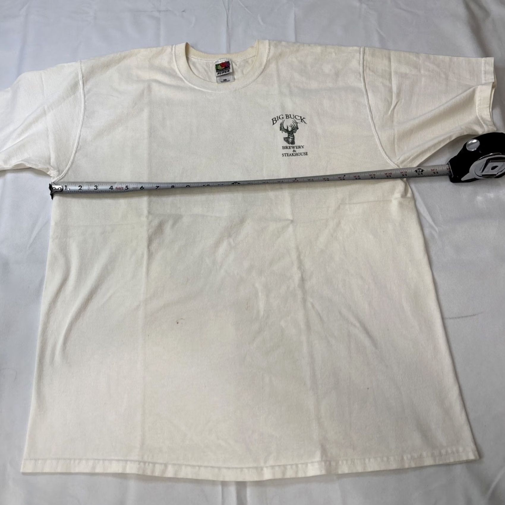 Fruit Of The Loom VINTAGE Fruit Of The Loom Beer T-Shirt XL Men White 80s 90s Adam Eve Buck Naked Light Beer Size US XL / EU 56 / 4 - 5 Thumbnail