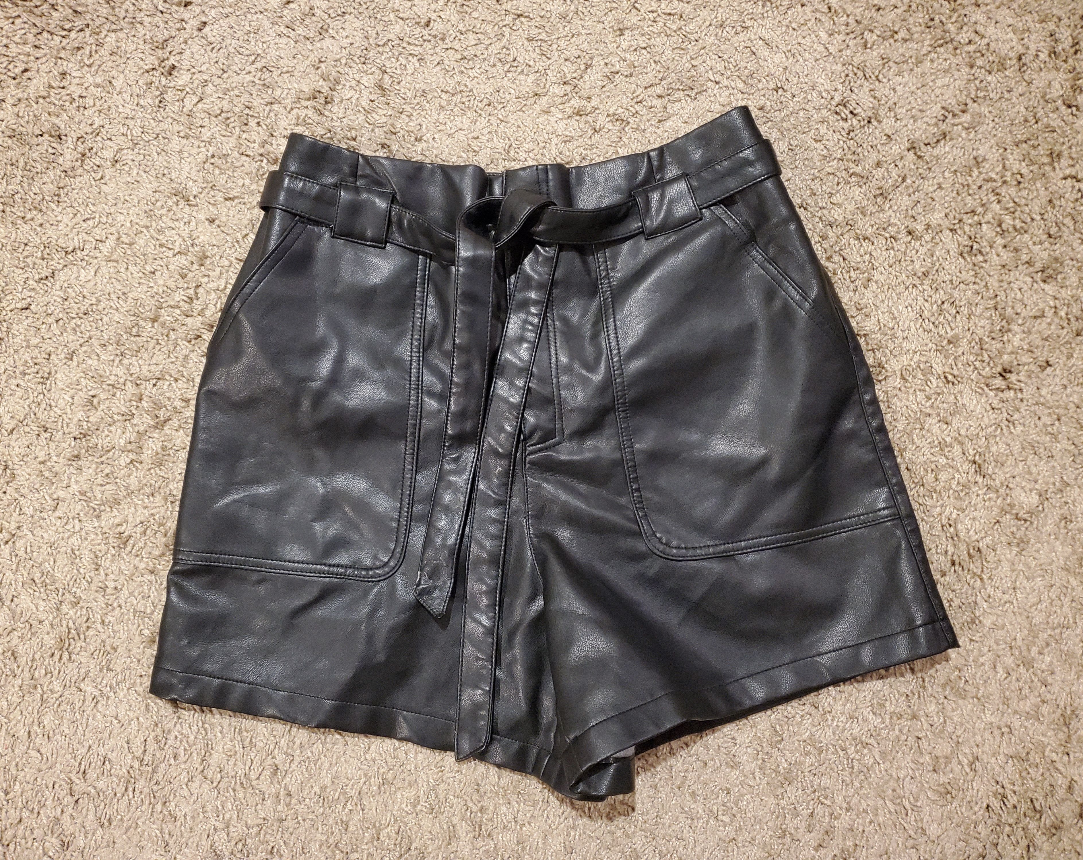 Other Bagatelle high-waisted black faux leather shorts (size M) Size 30" / US 8 / IT 44 - 1 Thumbnail